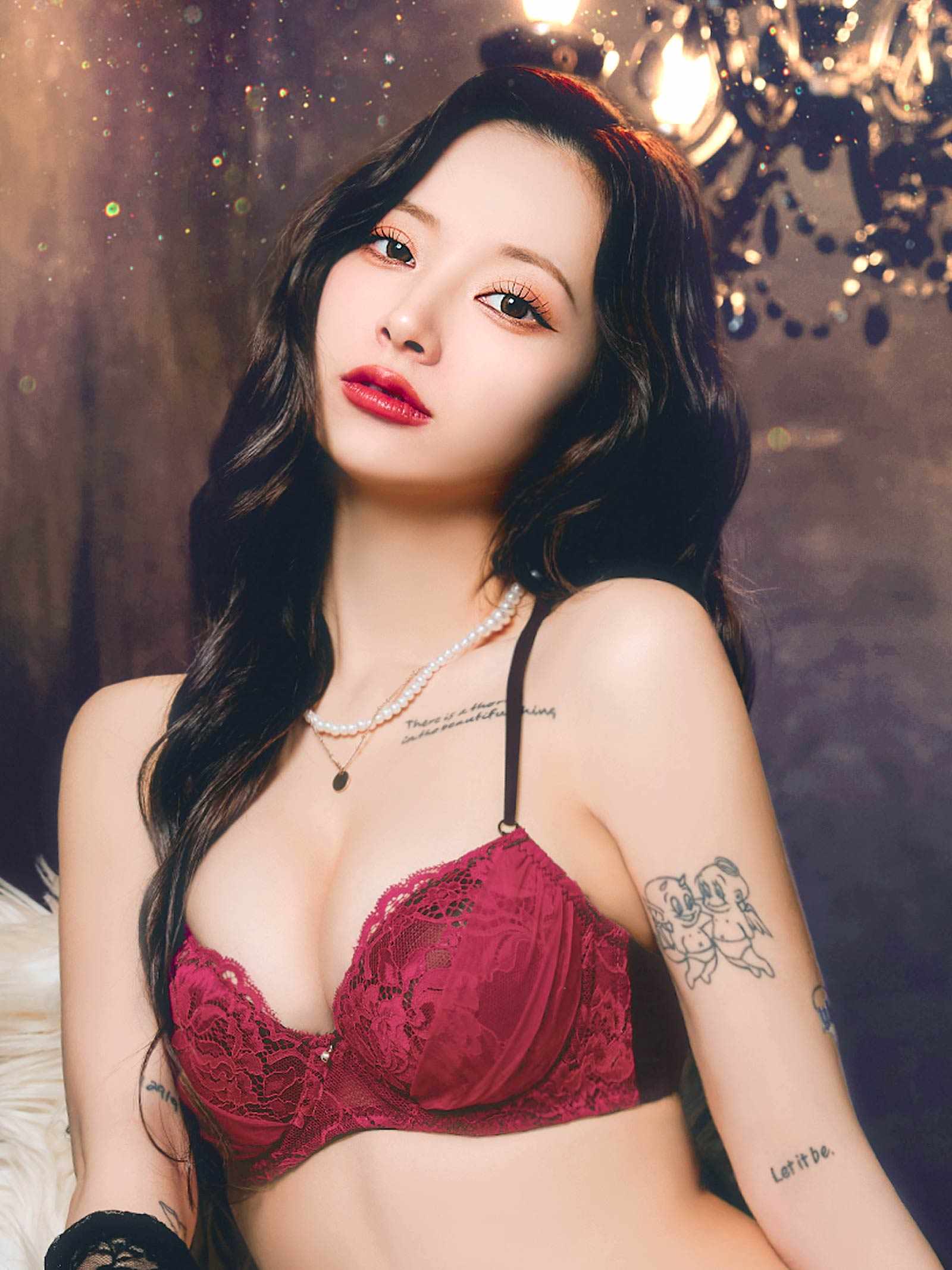 3/25新作!【EFサイズ】ミステリアスバッククロスコードブラジャー&Tバックショーツ