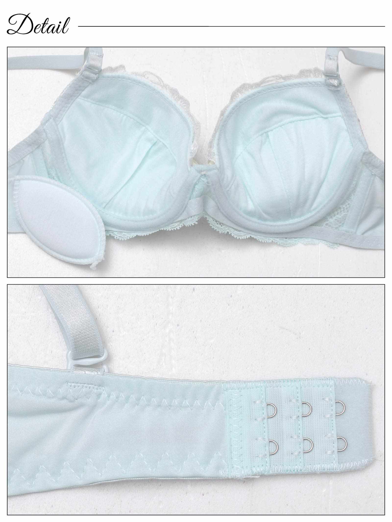 9/3新作!【EFサイズ】ダズリンペールフラワーブラジャー&フルバックショーツ