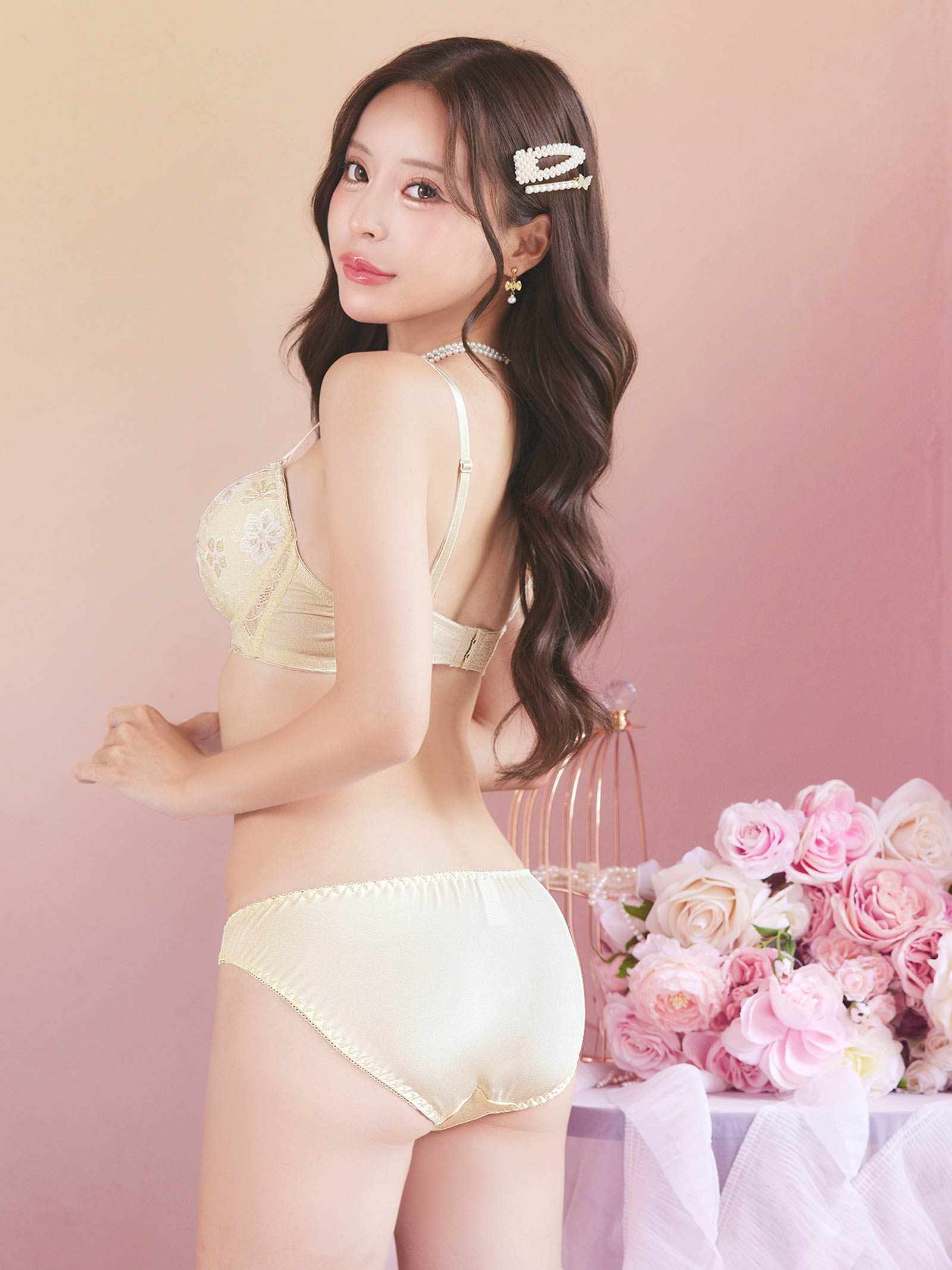 9/3新作!パステルメルティブロッサムブラジャー&フルバックショーツ