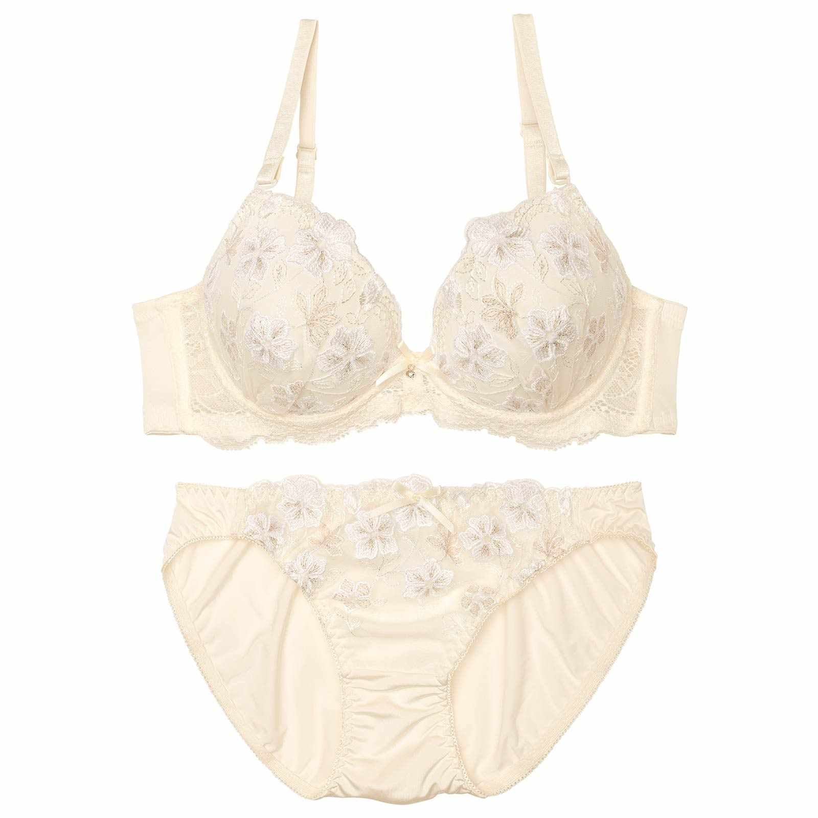 パステルメルティブロッサムブラジャー&フルバックショーツ