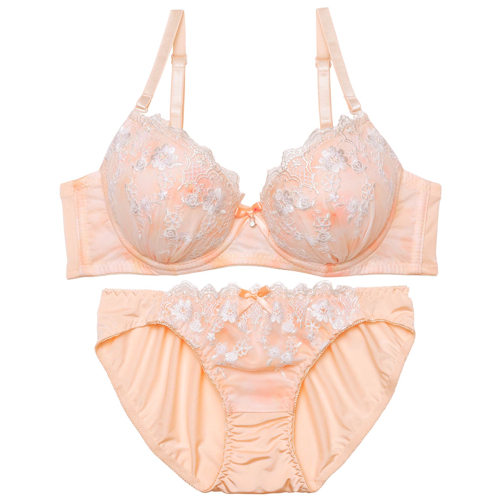 12/3新作!マーブルシャイニーフラワーブラジャー&フルバックショーツ