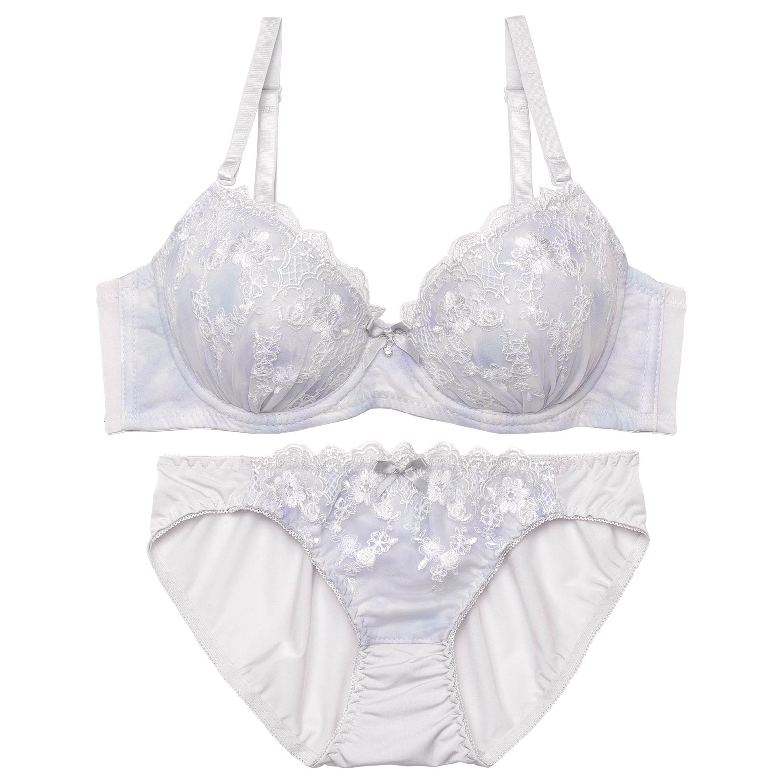 12/3新作!【EFサイズ】マーブルシャイニーフラワーブラジャー&フルバックショーツ