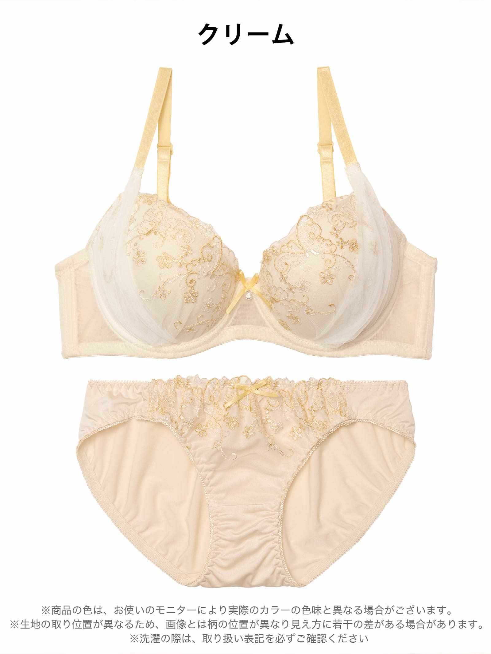 3/30新作!フェアリーフルールエンブロイダリーブラジャー&フルバックショーツ