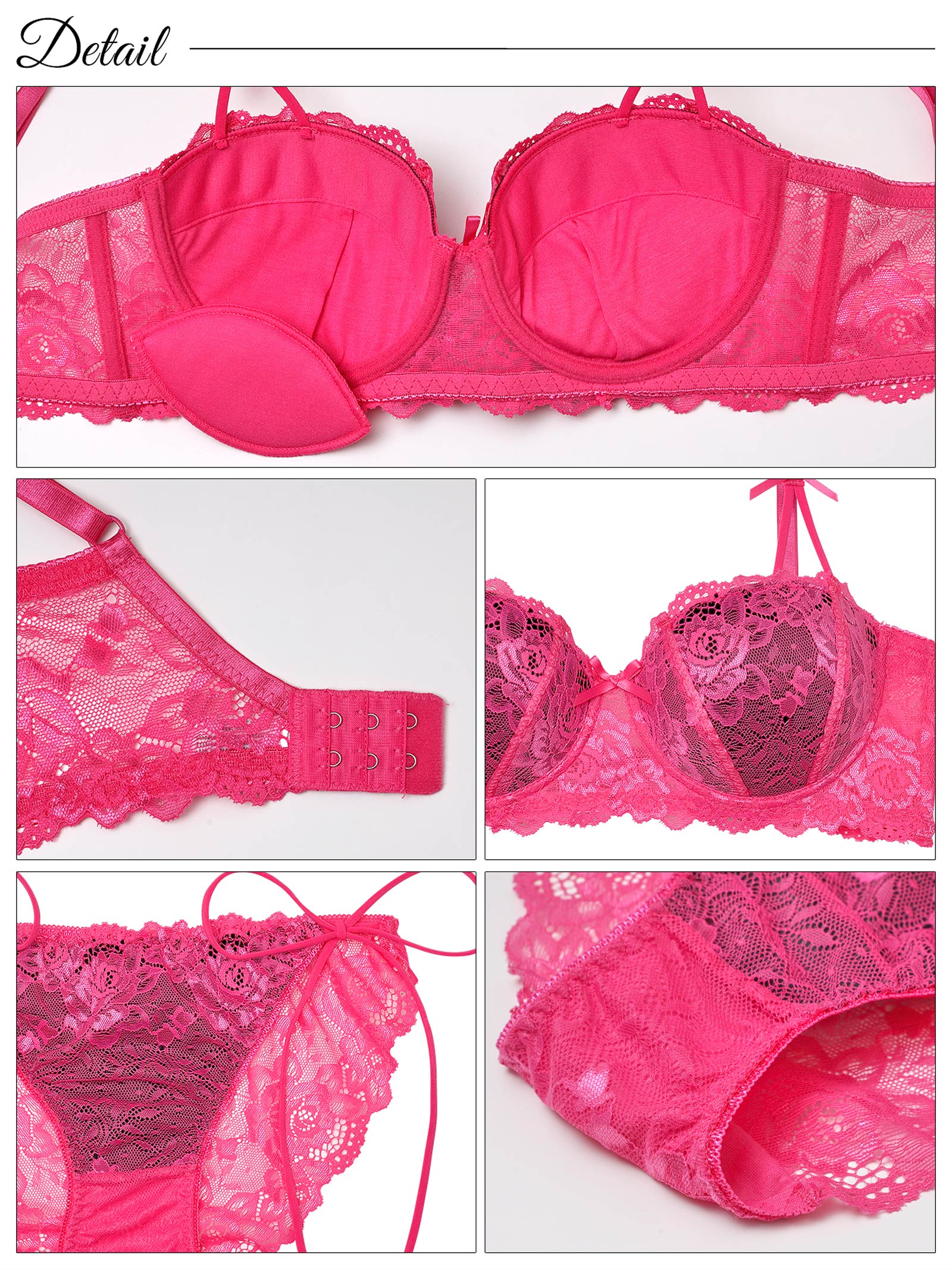 11/30新作!【三上悠亜着用】フロレゾンローズレース育乳脇高ブラジャー&サイド紐バック透けフルバックショーツ