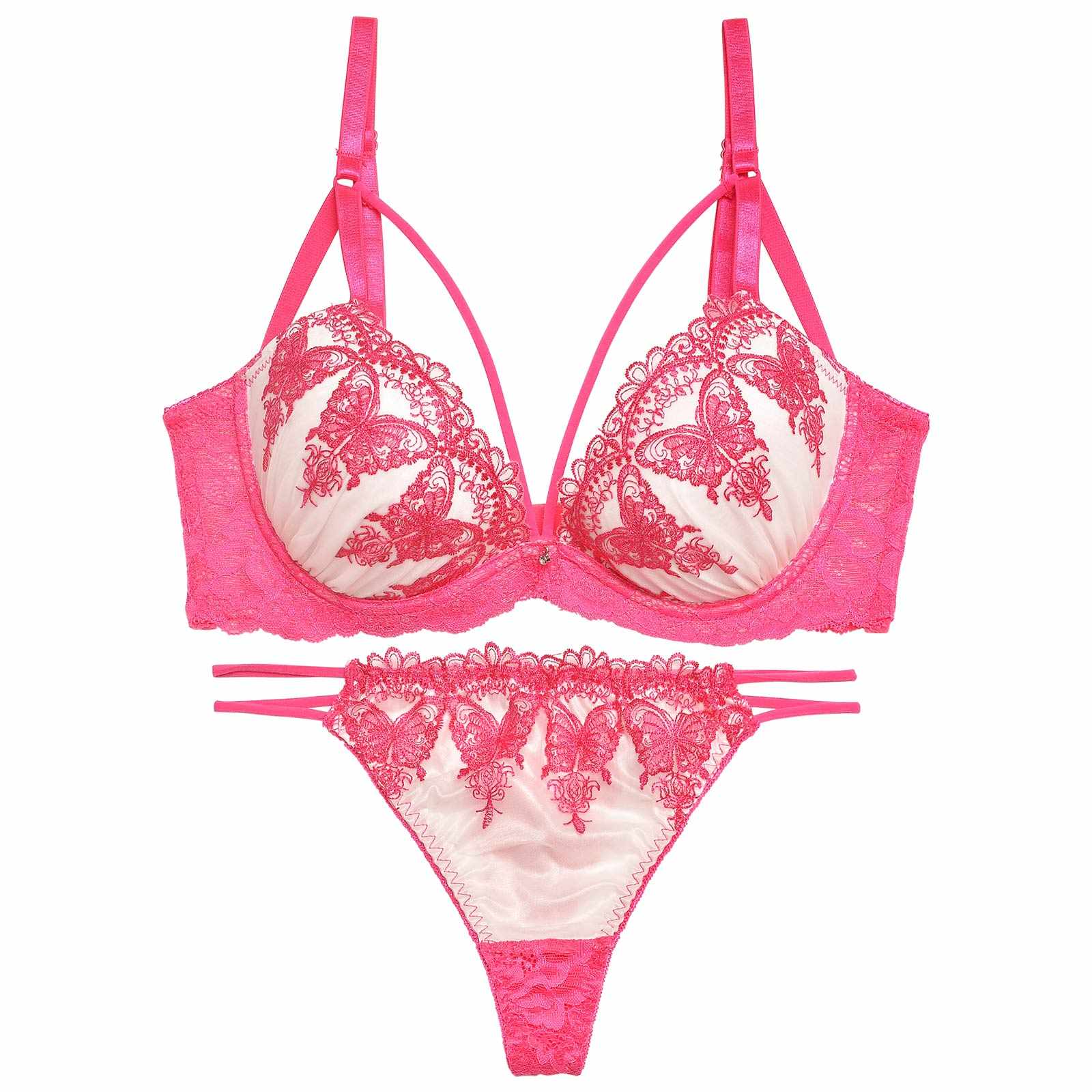 【三上悠亜着用】グロリアスバタフライコード育乳脇高ブラジャー&バック透けTバックショーツ