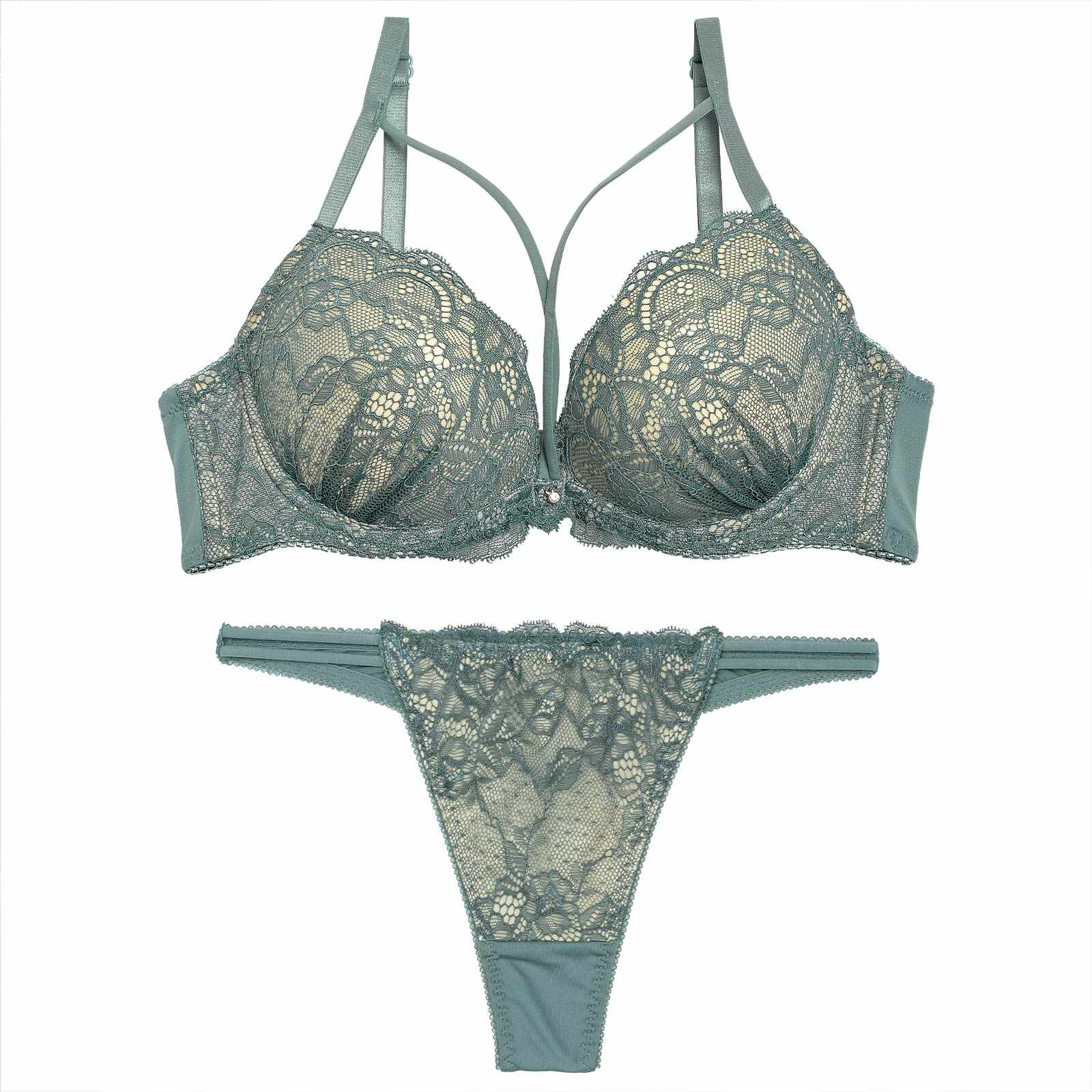 ヌーディーレースコードブラジャー&Tバックショーツ