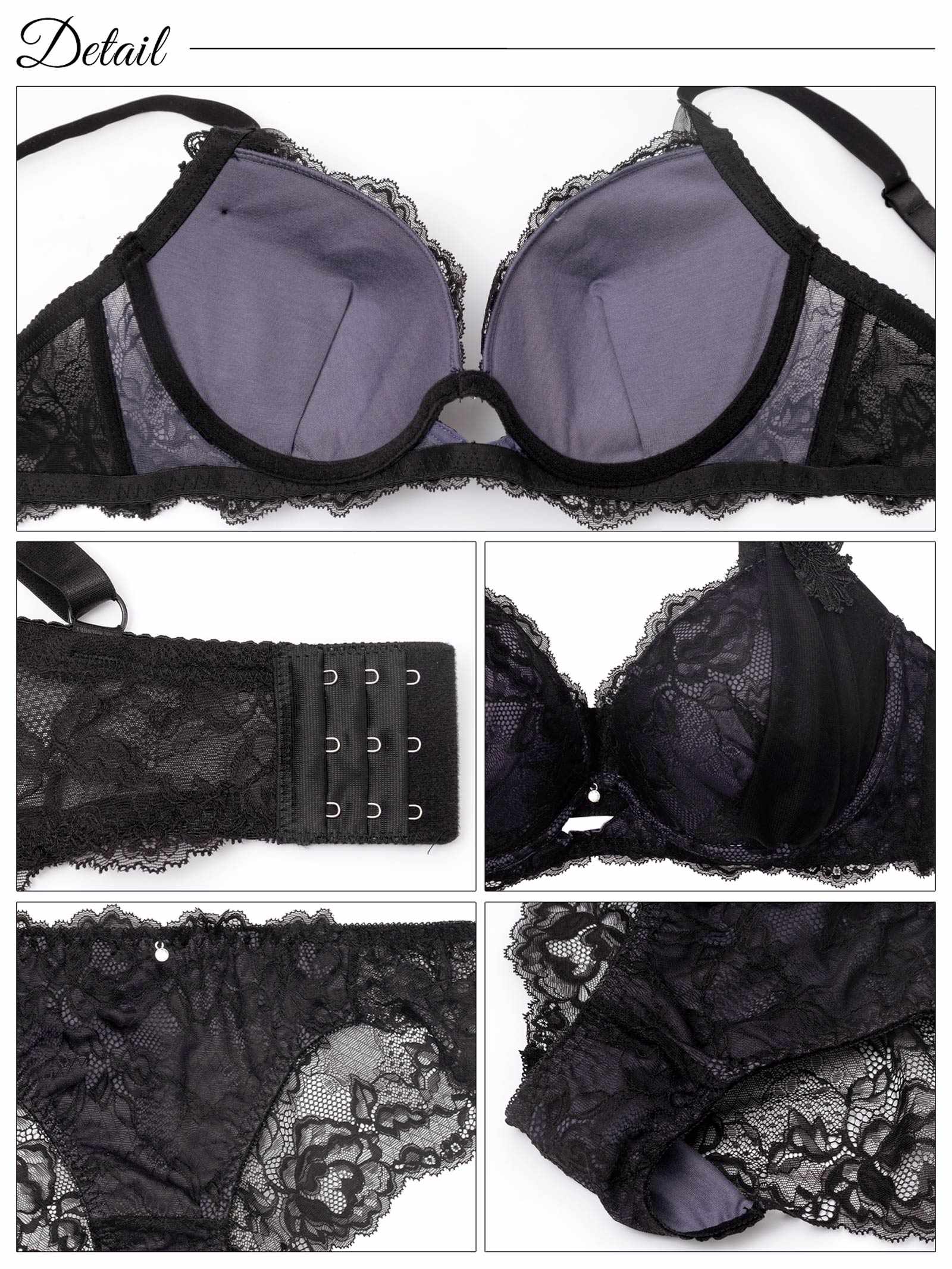 8/8新作!【かとゆり着用】【EFサイズ】シャルムチュールホールブラジャー&バック透けフルバックショーツ