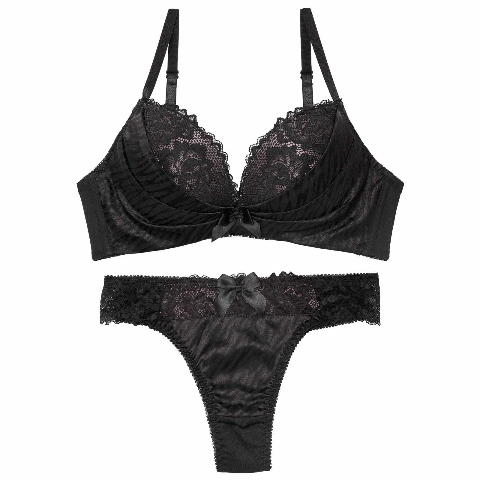 12/11再販!ゼブラジャガードサテンブラジャー&Tバックショーツ