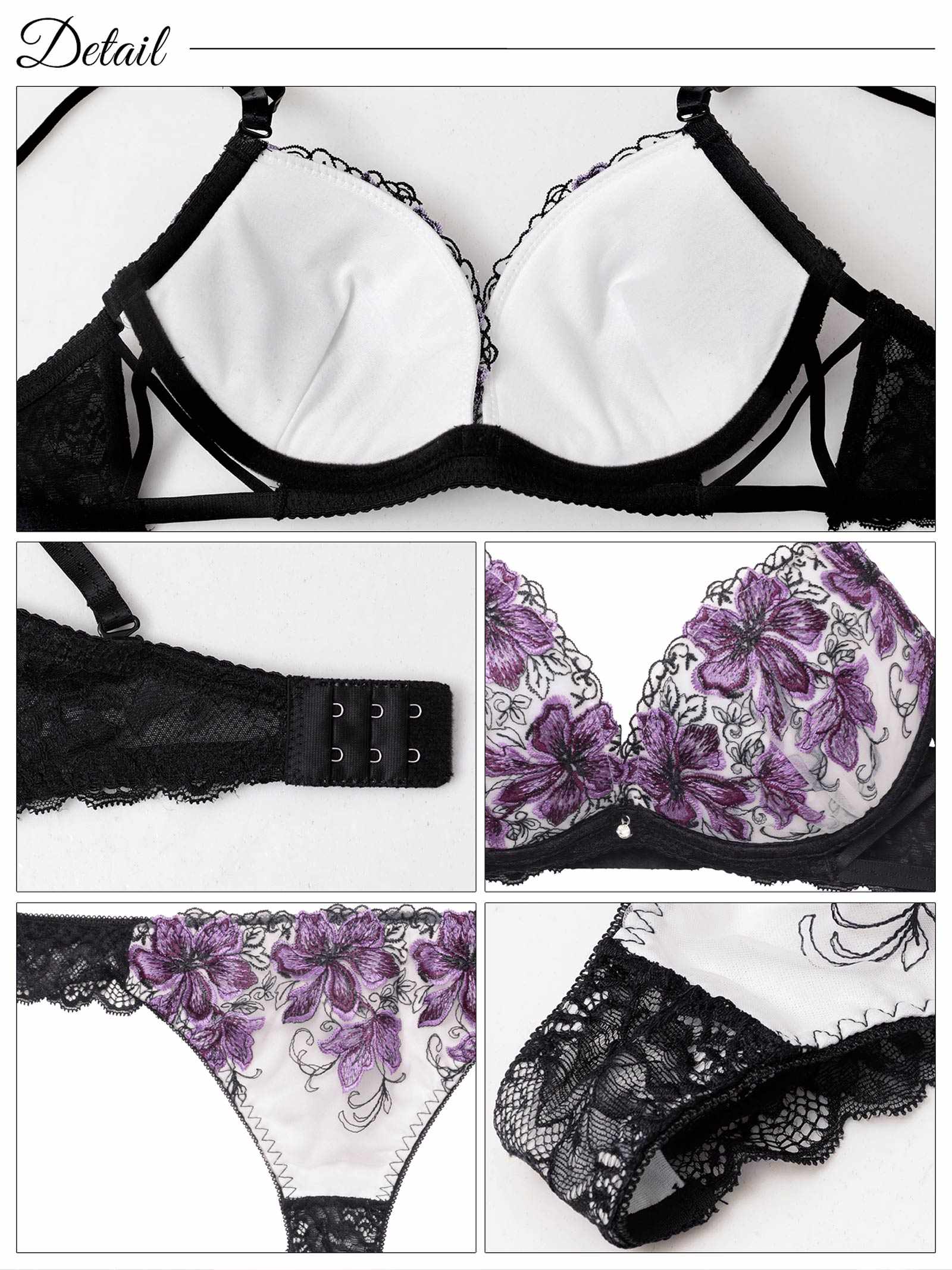 9/26新作!【三上悠亜着用】プレシャスフラワークロスブラジャー&バック透けTバックショーツ