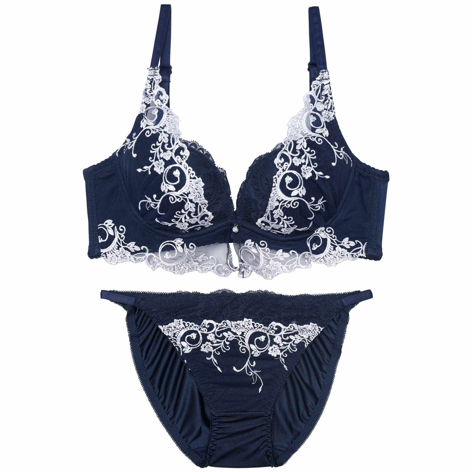 ミスティックアイビーカシュクール育乳脇高ブラジャー&フルバックショーツ