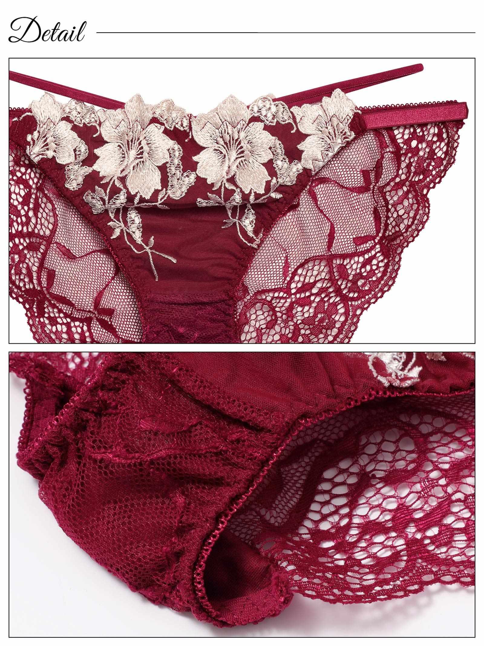 グラジオラスflowerレース育乳脇高ブラジャー&バック透けフルバックショーツ - 【公式】247Lingerie