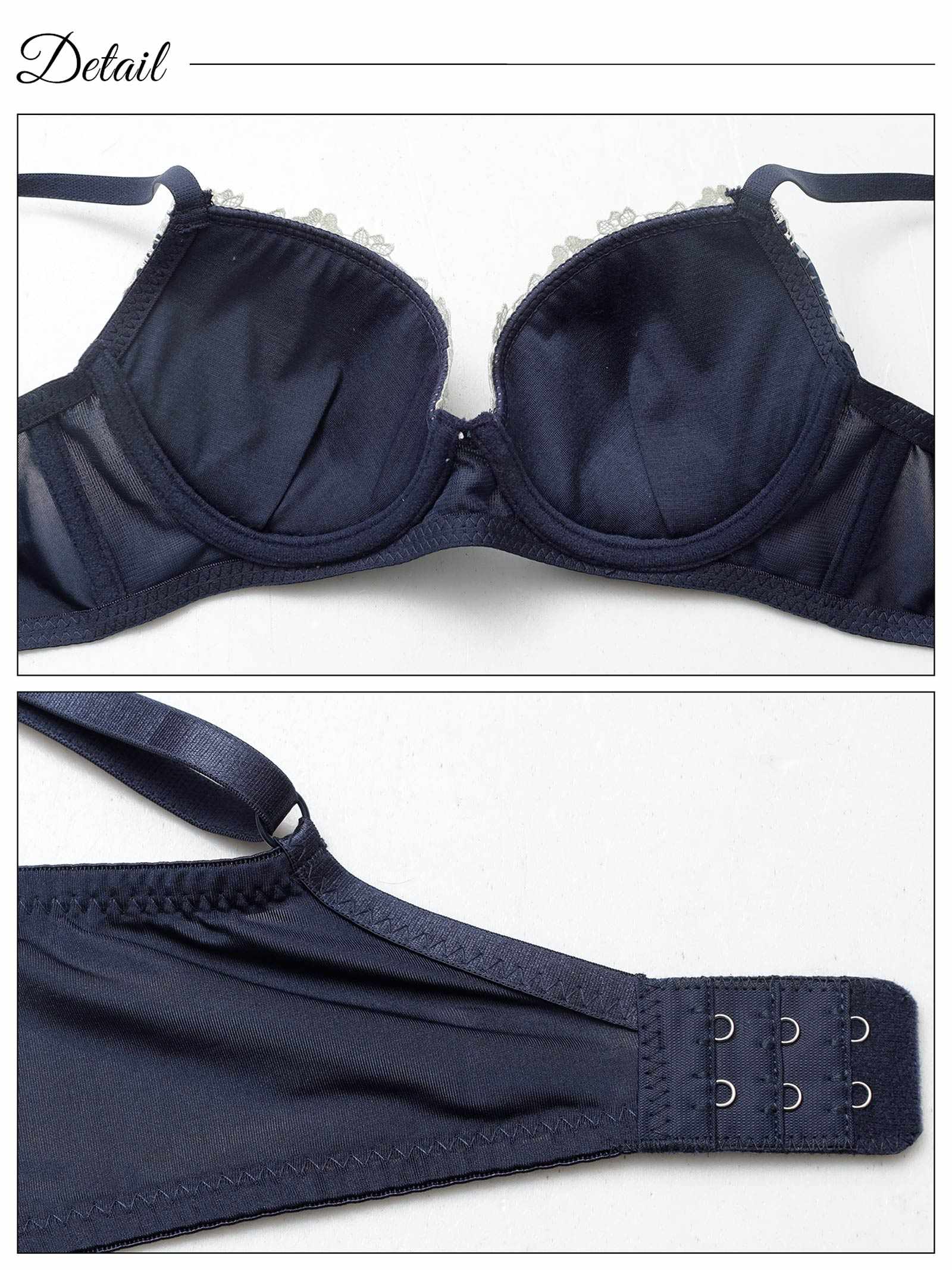 9/29新作!アンティークレトロブルーム育乳脇高ブラジャー&フルバックショーツ