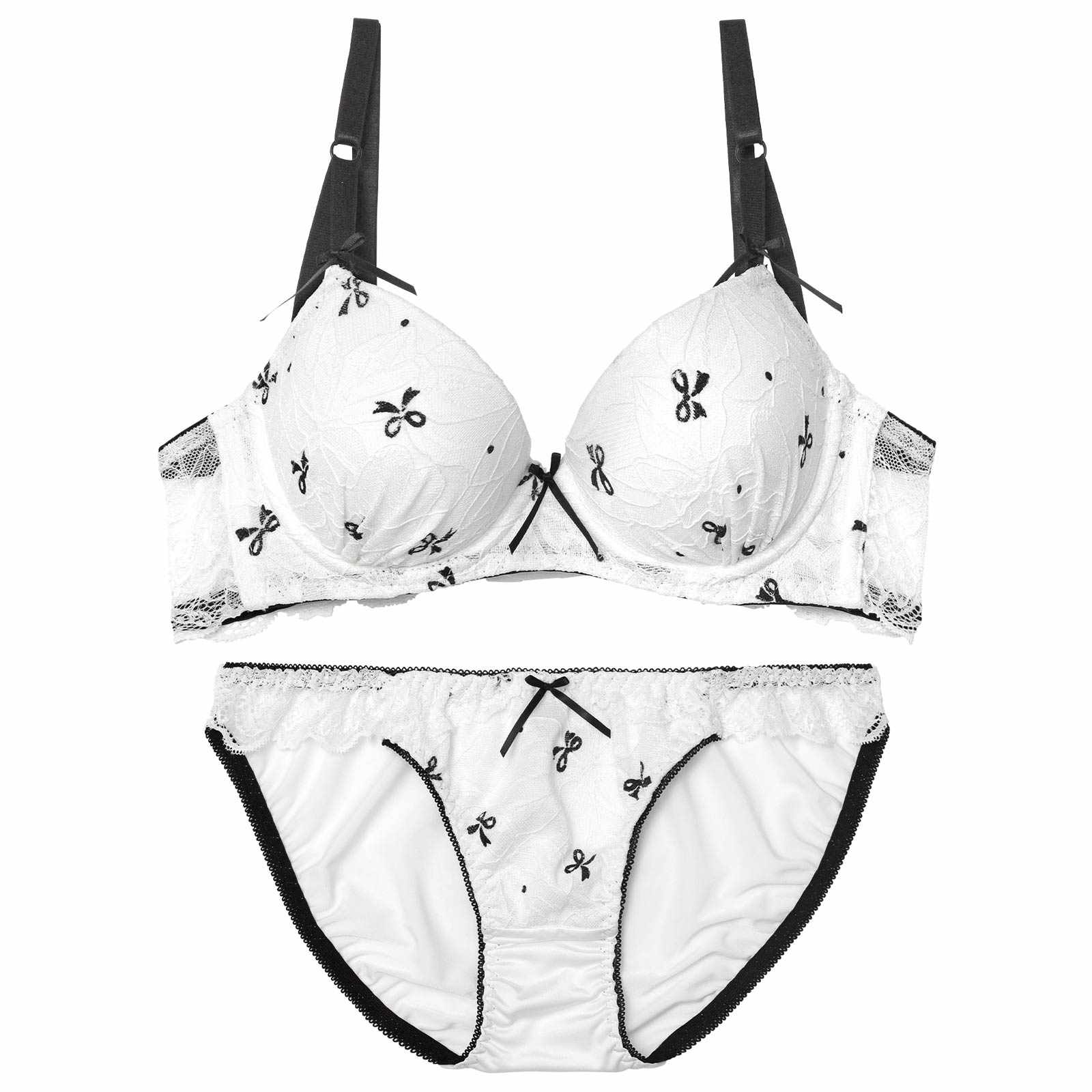 11/3新作!スウィートリボンレーシィ育乳脇高ブラジャー&フルバックショーツ