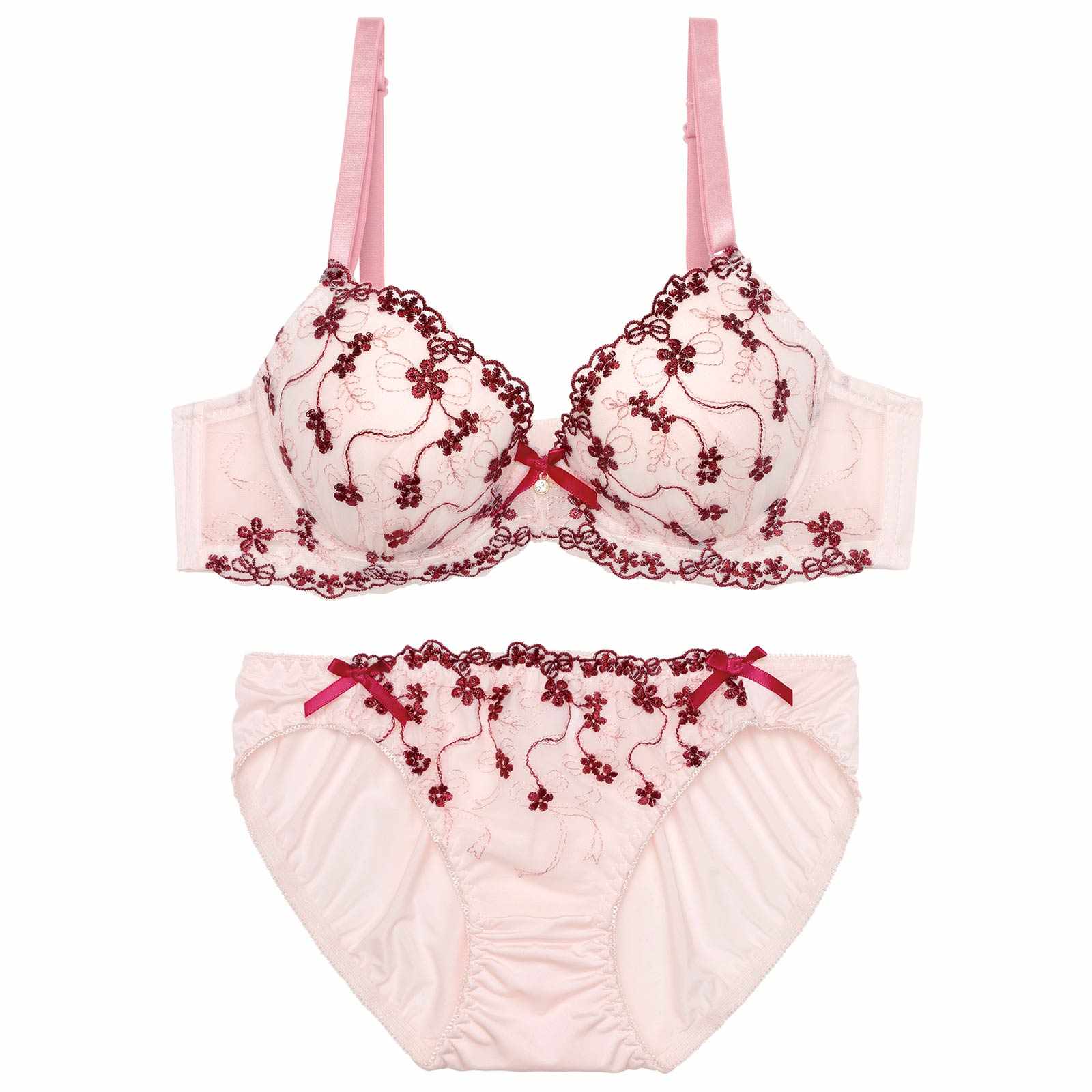 1/28新作!スウィートディッツィエンブロイダリーブラジャー＆フルバックショーツ