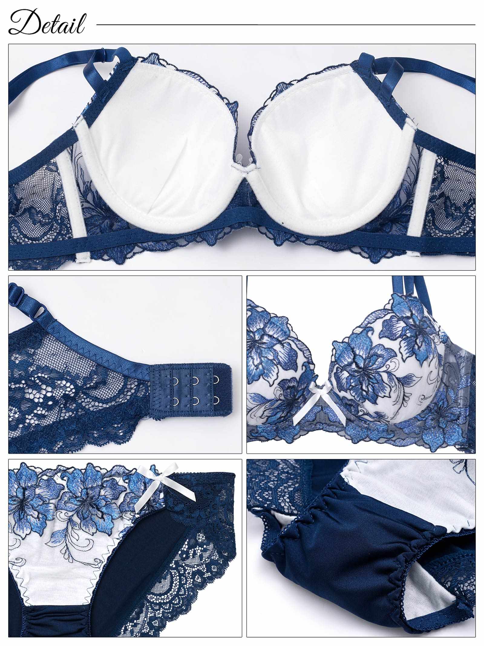 9/12再販!【三上悠亜着用】ロイヤルラメフラワー育乳脇高ブラジャー&フルバックショーツ