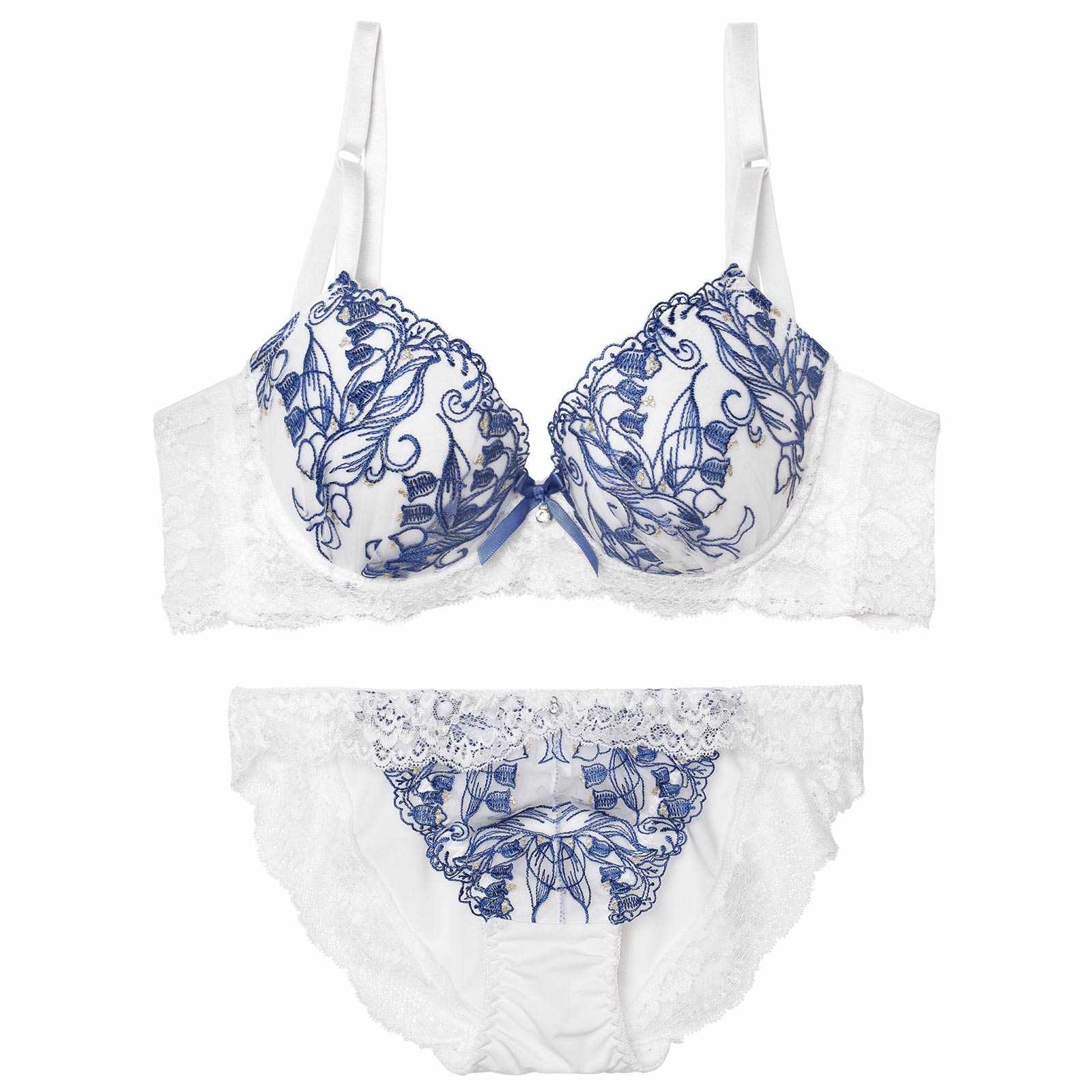 2/11新作!エレガントピュアリリー育乳脇高ブラジャー&フルバックショーツ