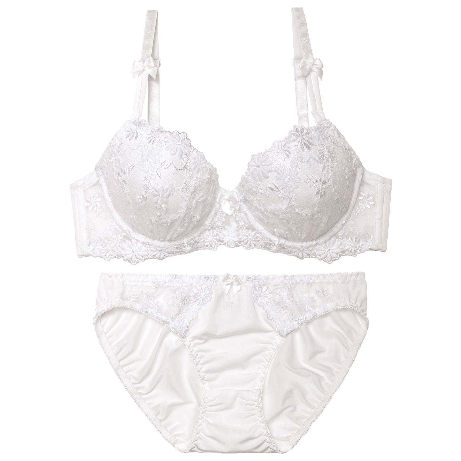 11/17新作!メロウパステルフルーロンブラジャー&フルバックショーツ