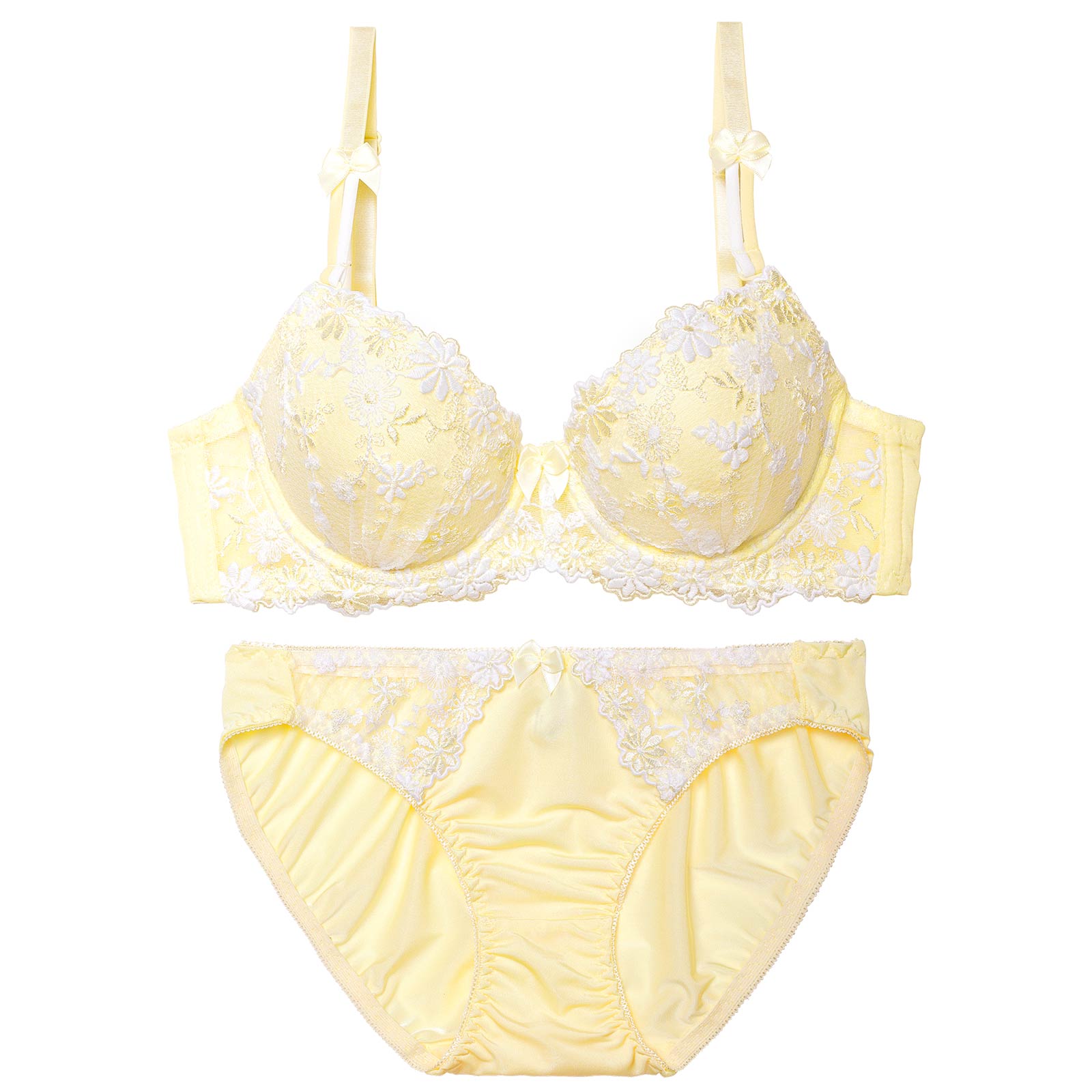 11/17新作!メロウパステルフルーロンブラジャー&フルバックショーツ