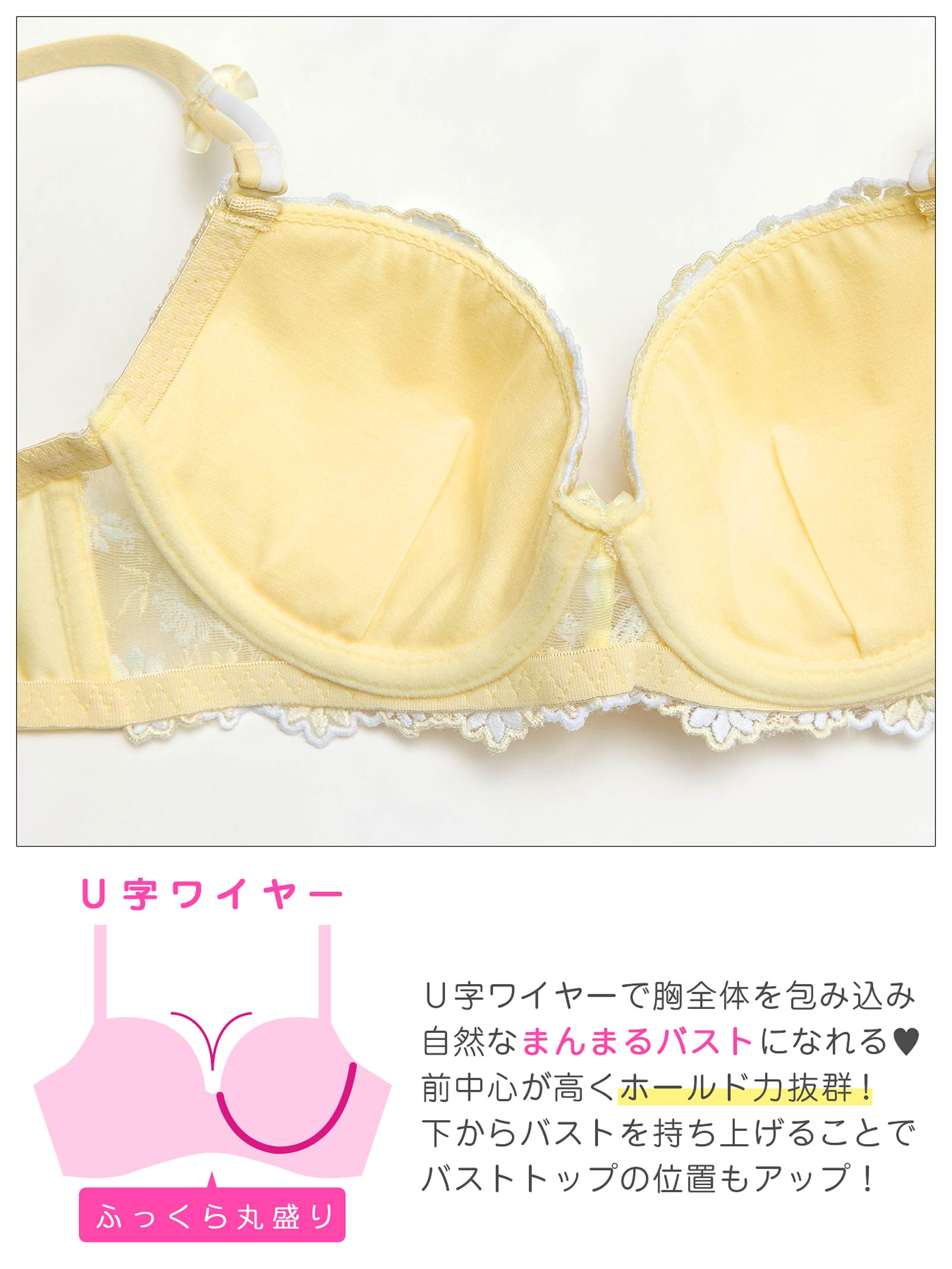 11/17新作!メロウパステルフルーロンブラジャー&フルバックショーツ［激売れ］