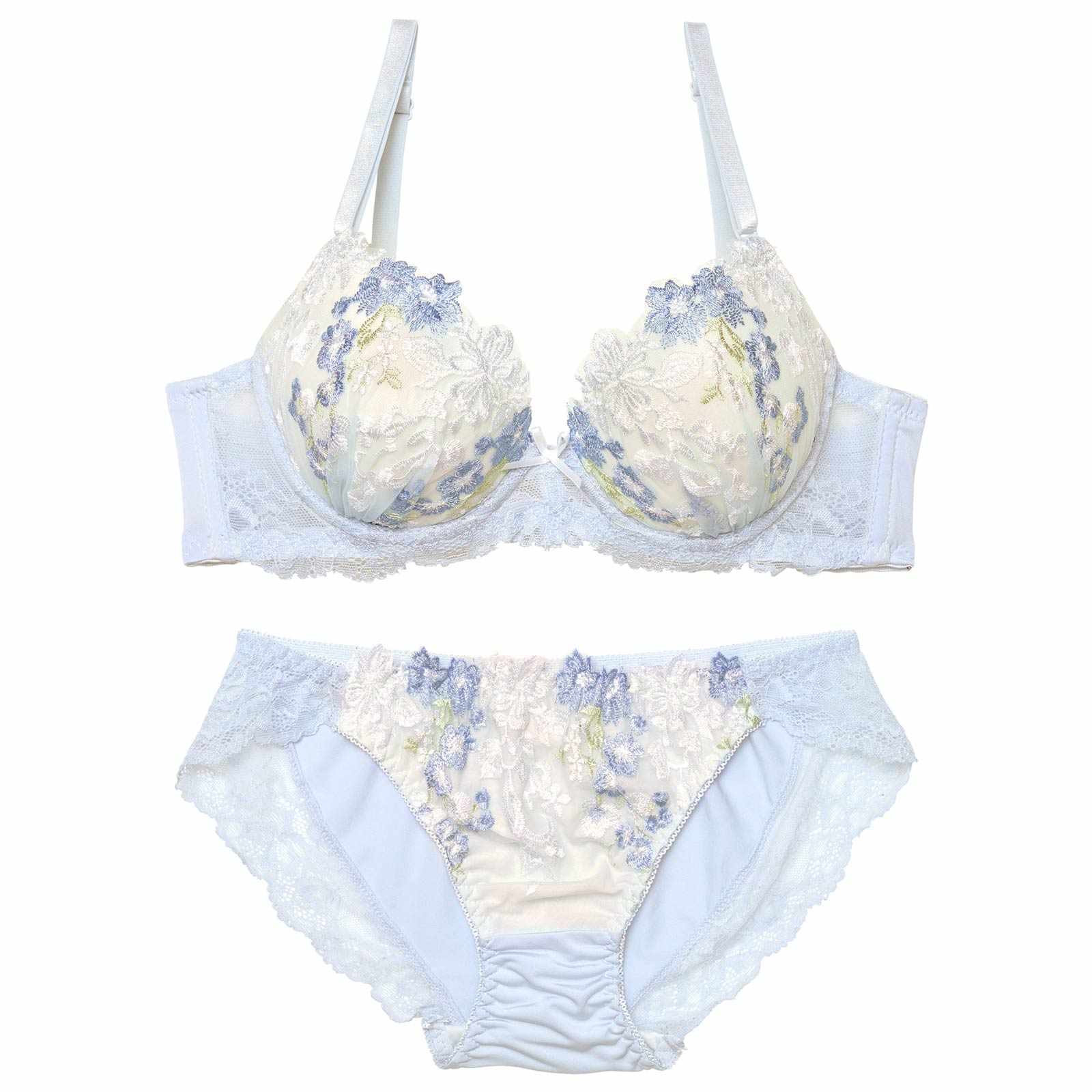 11/19新作!ドリーミングパステルフルールブラジャー&フルバックショーツ