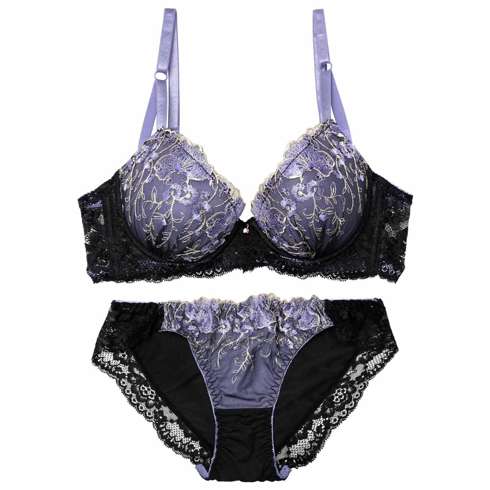 3/30新作!グロッシーブルームレーシィ育乳脇高ブラジャー&フルバックショーツ