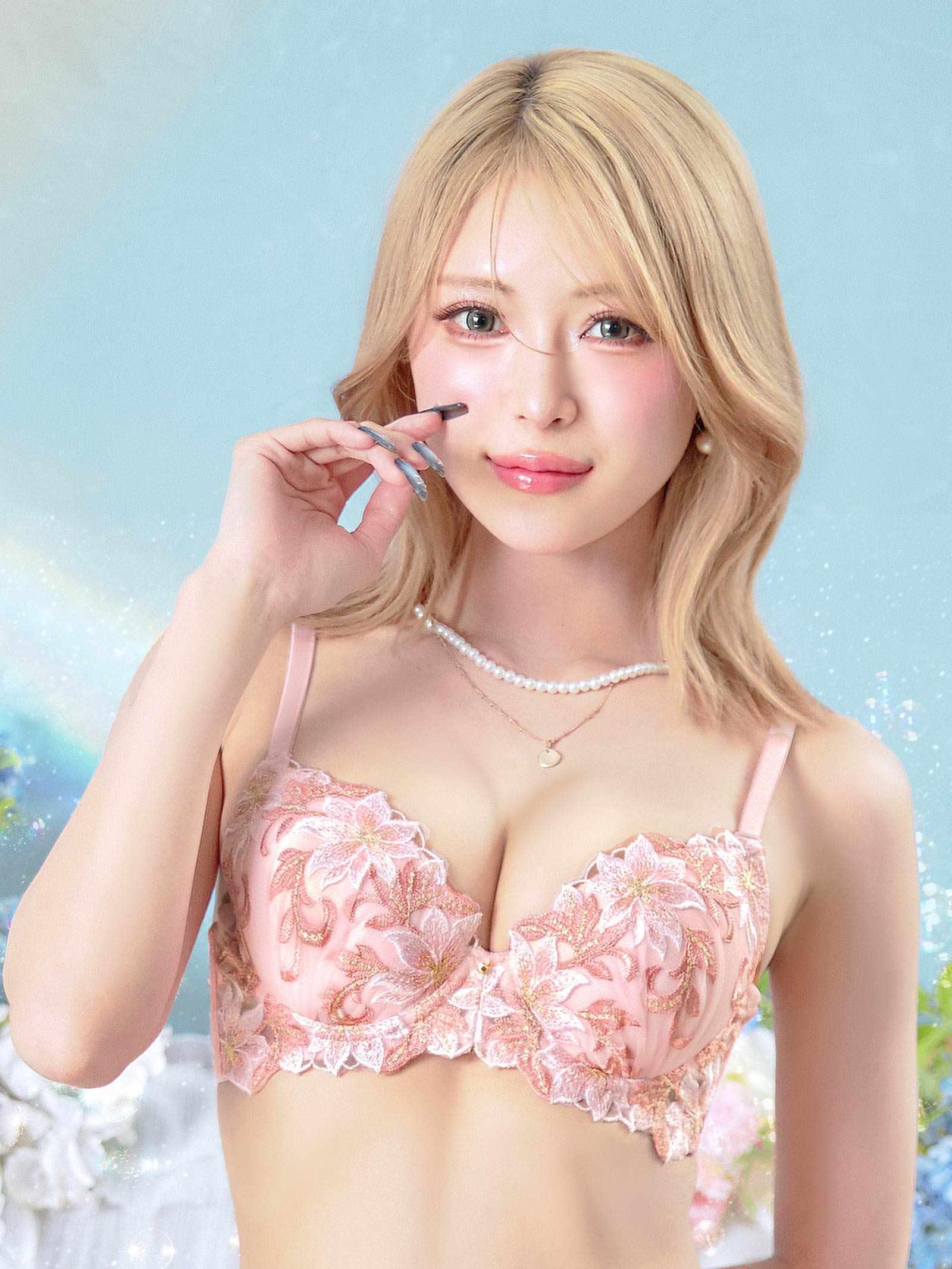 2/20新作!スウィートプレシャスフラワーブラジャー&フルバックショーツ