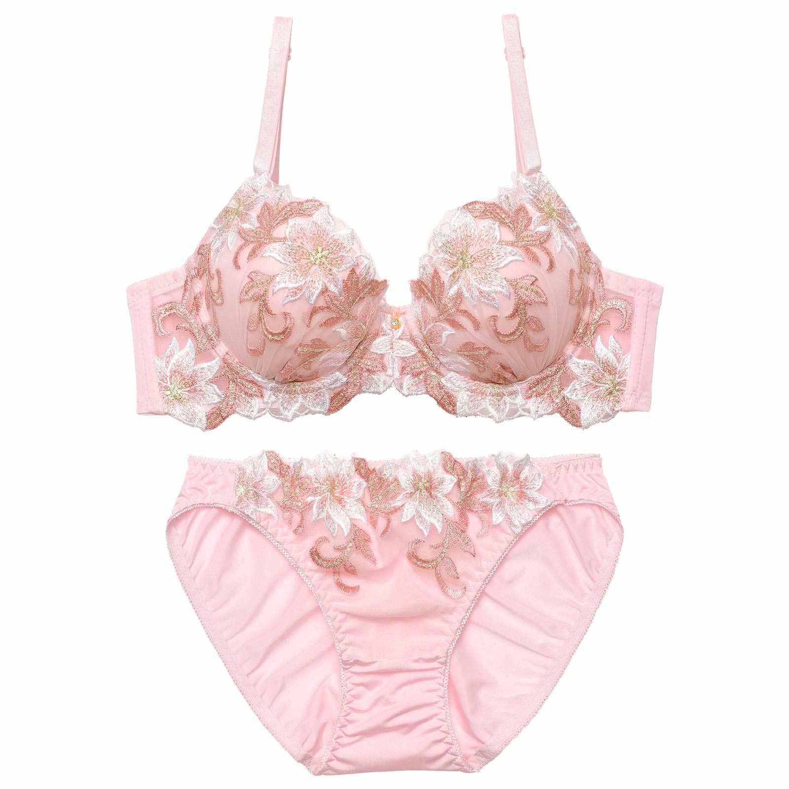 2/20新作!スウィートプレシャスフラワーブラジャー&フルバックショーツ