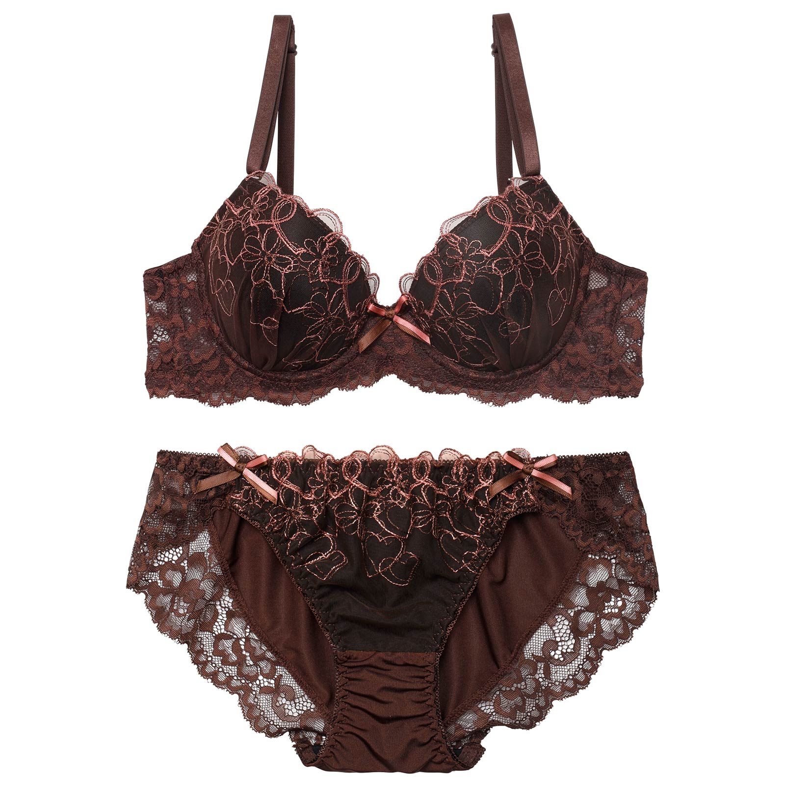 3/13新作!ガーリーハートフルールブラジャー&フルバックショーツ