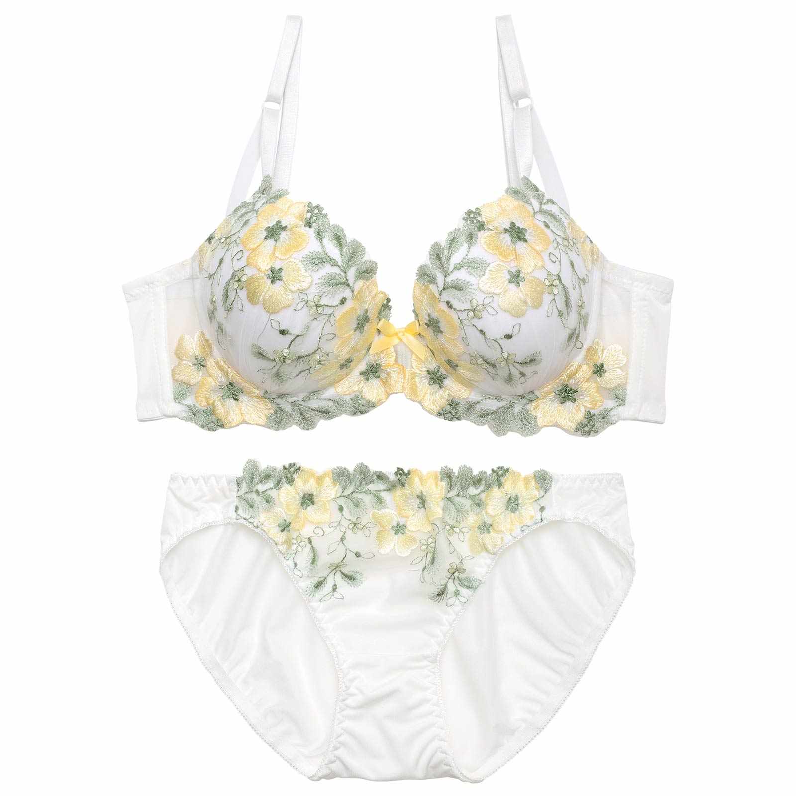 4/8新作!【EFサイズ】フェアリーテイルフラワー育乳脇高ブラジャー&フルバックショーツ