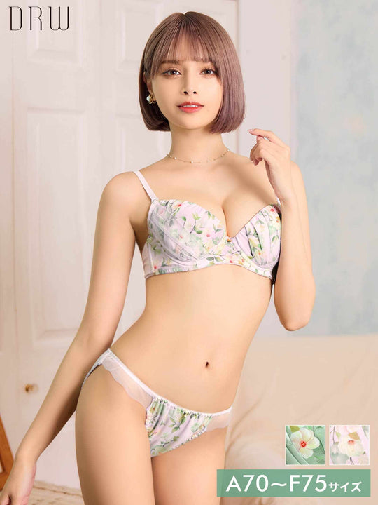 クラシカルフラワーガーデンブラジャー&フルバックショーツ