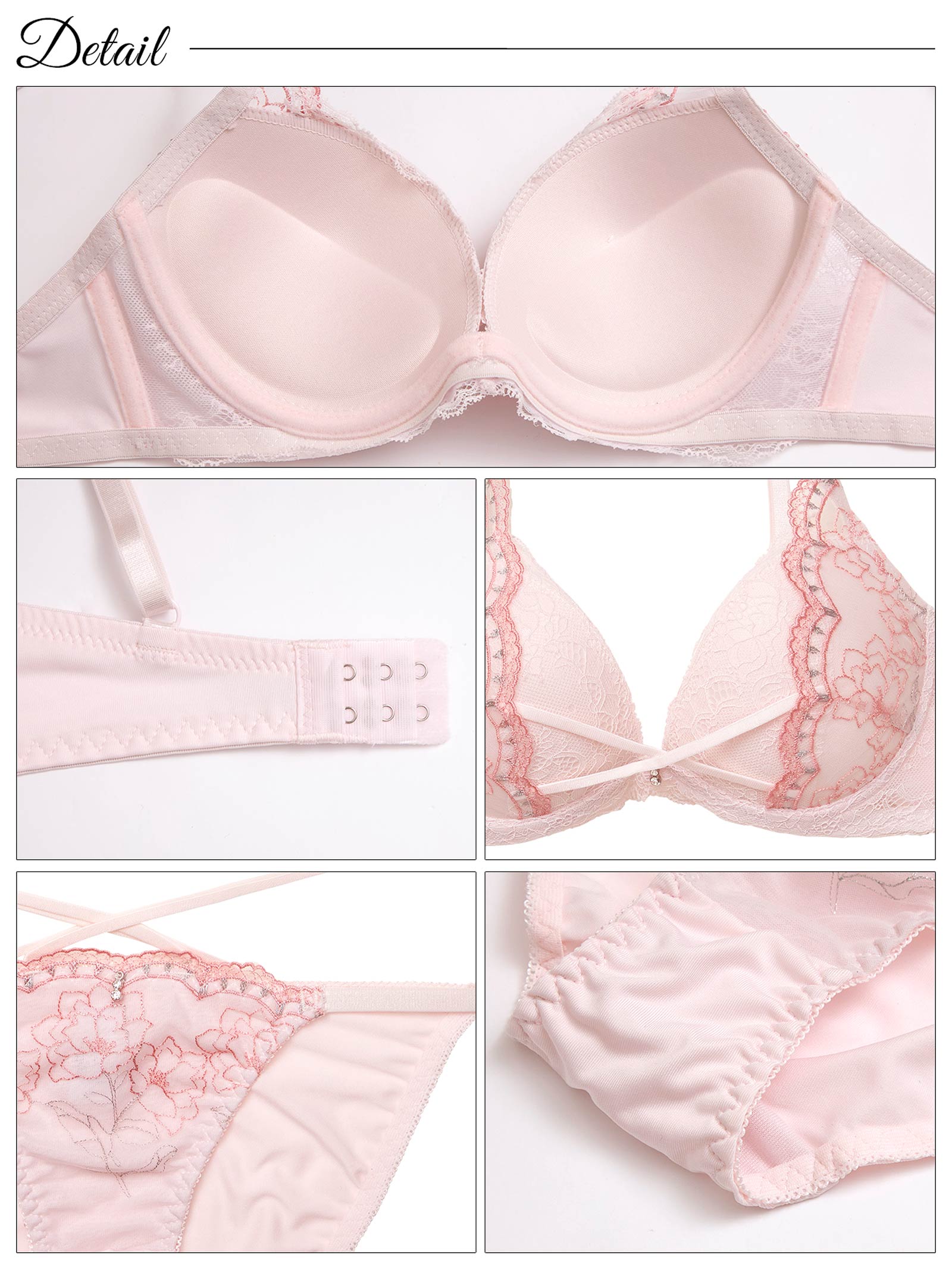 9/17新作!トゥインクルフラワークロスブラジャー&フルバックショーツ