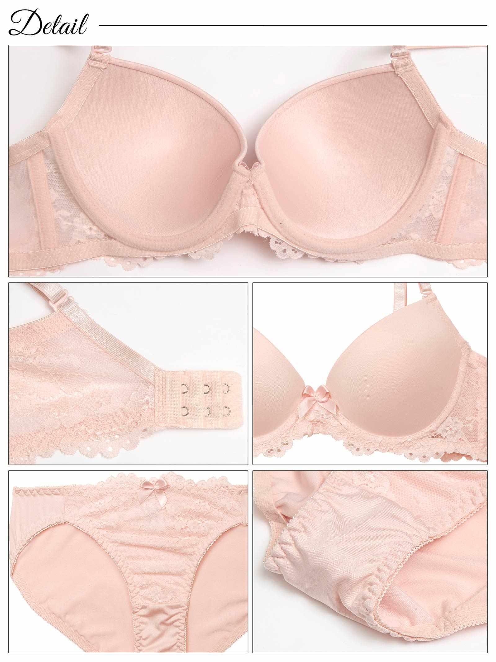 9/5新作!シンプルレーシィスムース育乳脇高ブラジャー&フルバックショーツ