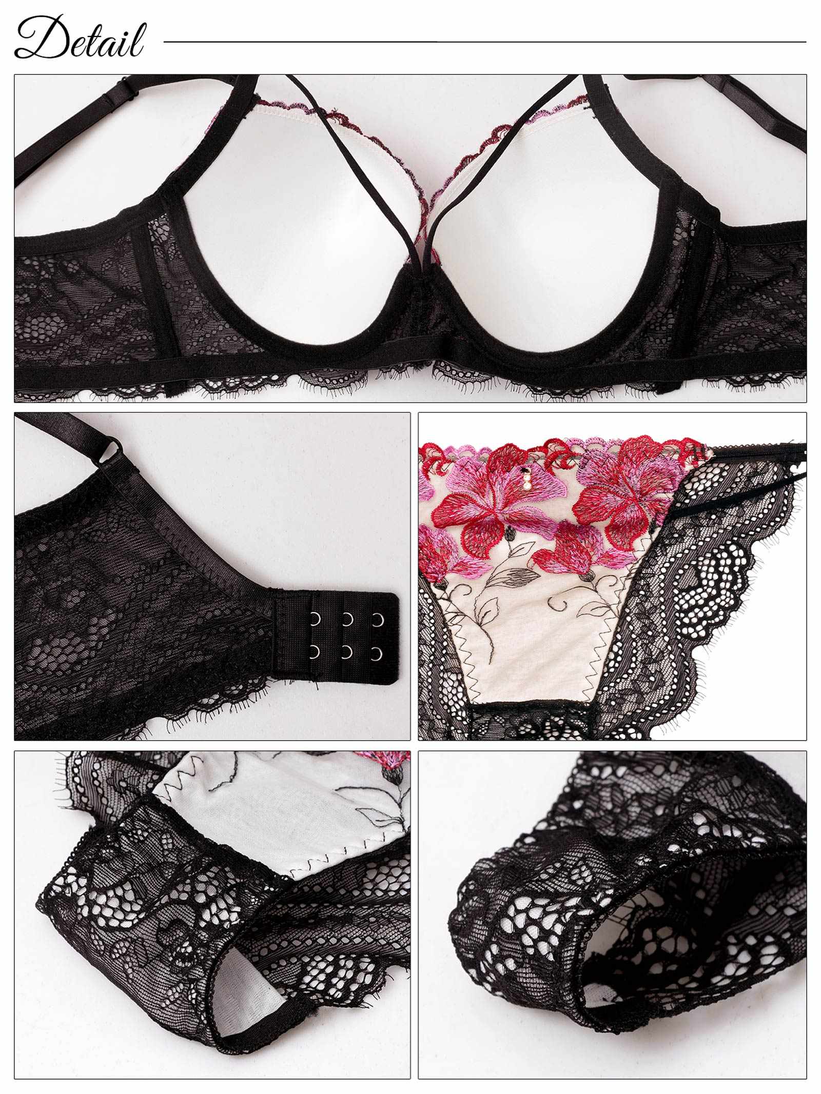 9/12新作!【三上悠亜着用】【3点セット】ゴージャスリリーコード育乳脇高ブラジャー&バック透けフルバック&Tバックショーツ