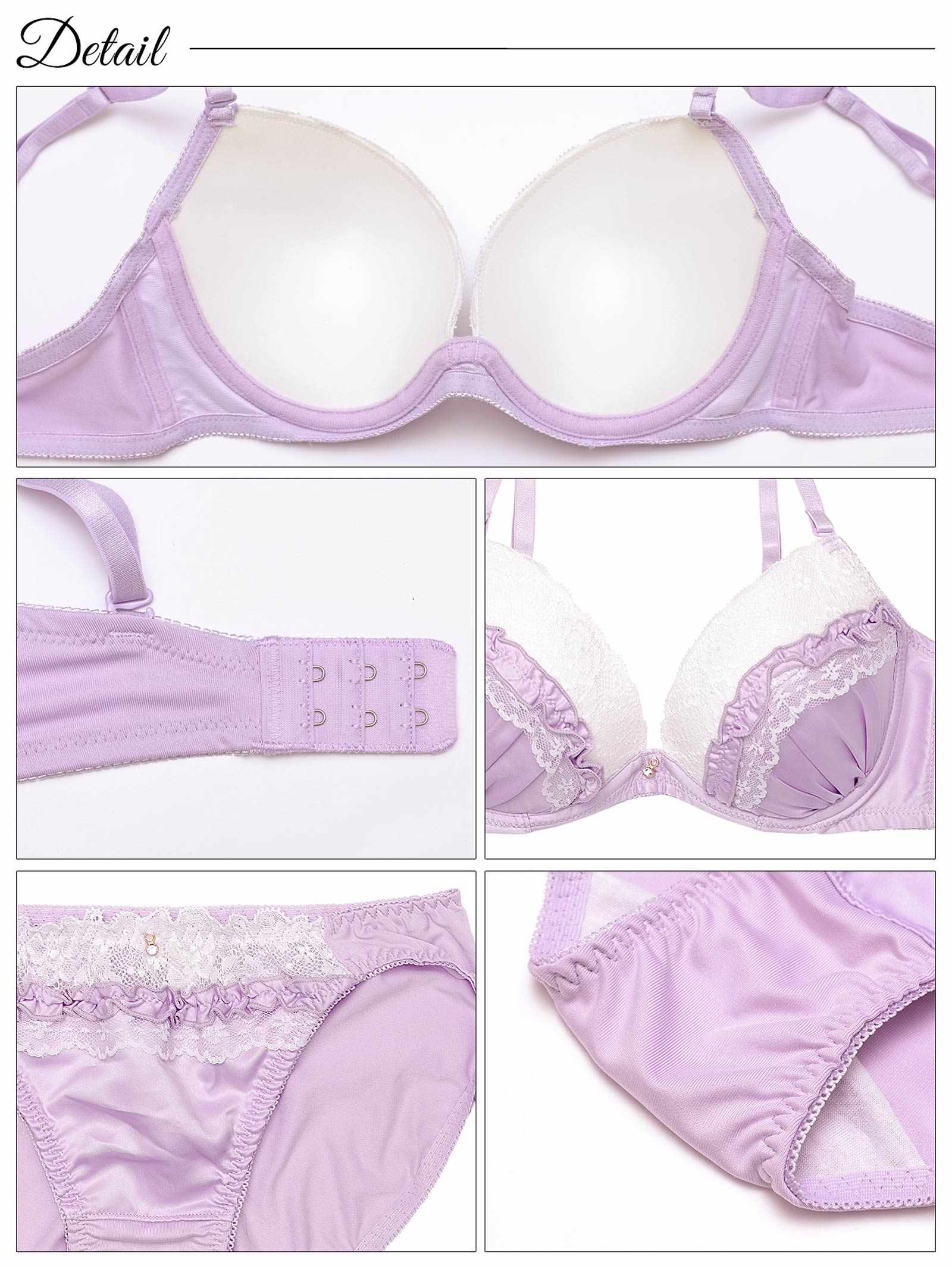 9/3新作!プリティーサテンフリルブラジャー&フルバックショーツ
