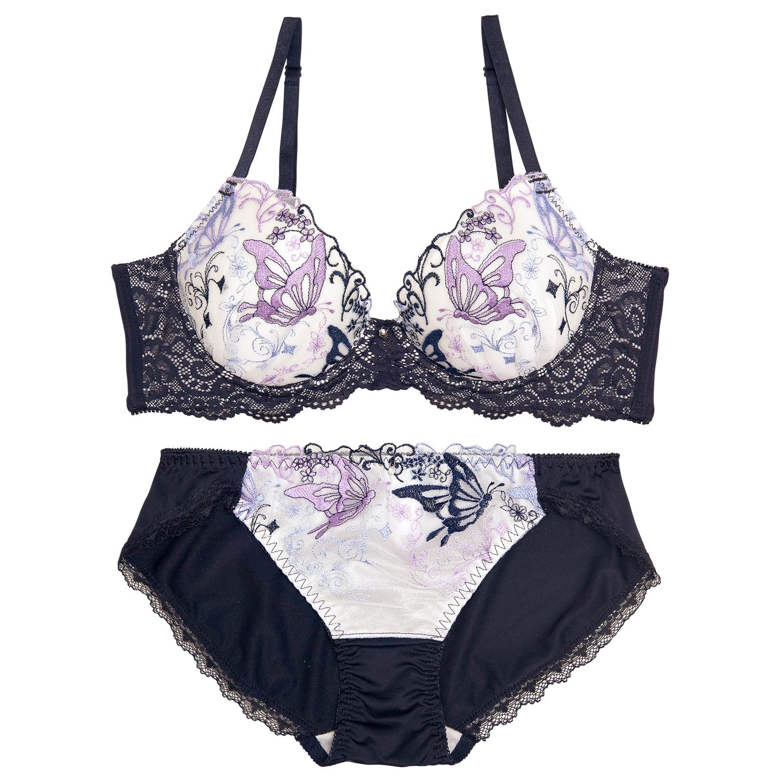 フェアリーバタフライ育乳脇高ブラジャー&フルバックショーツ