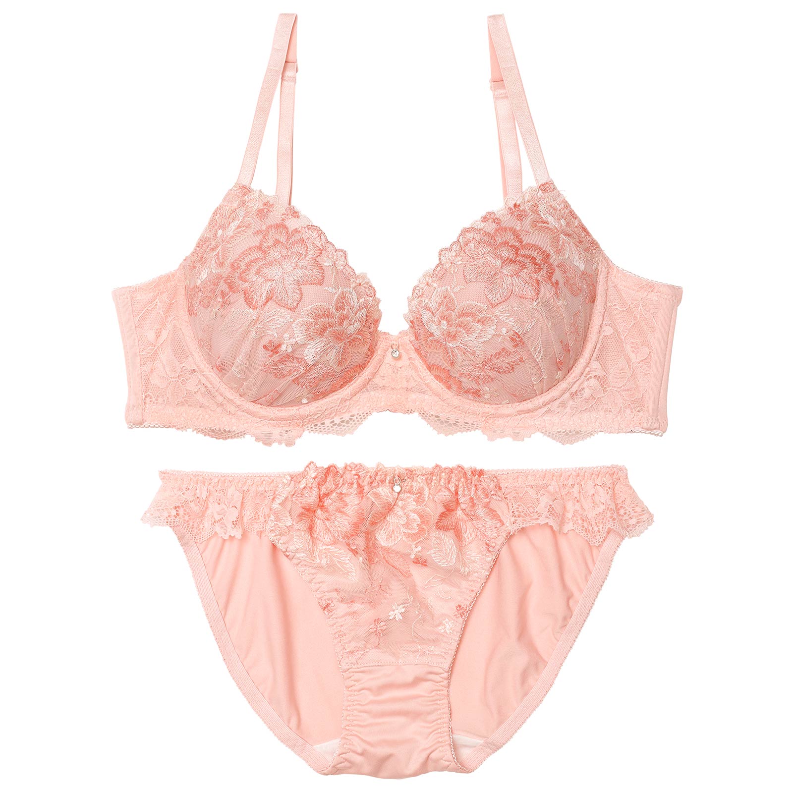 スウィートベルフルール育乳脇高ブラジャー&フルバックショーツ