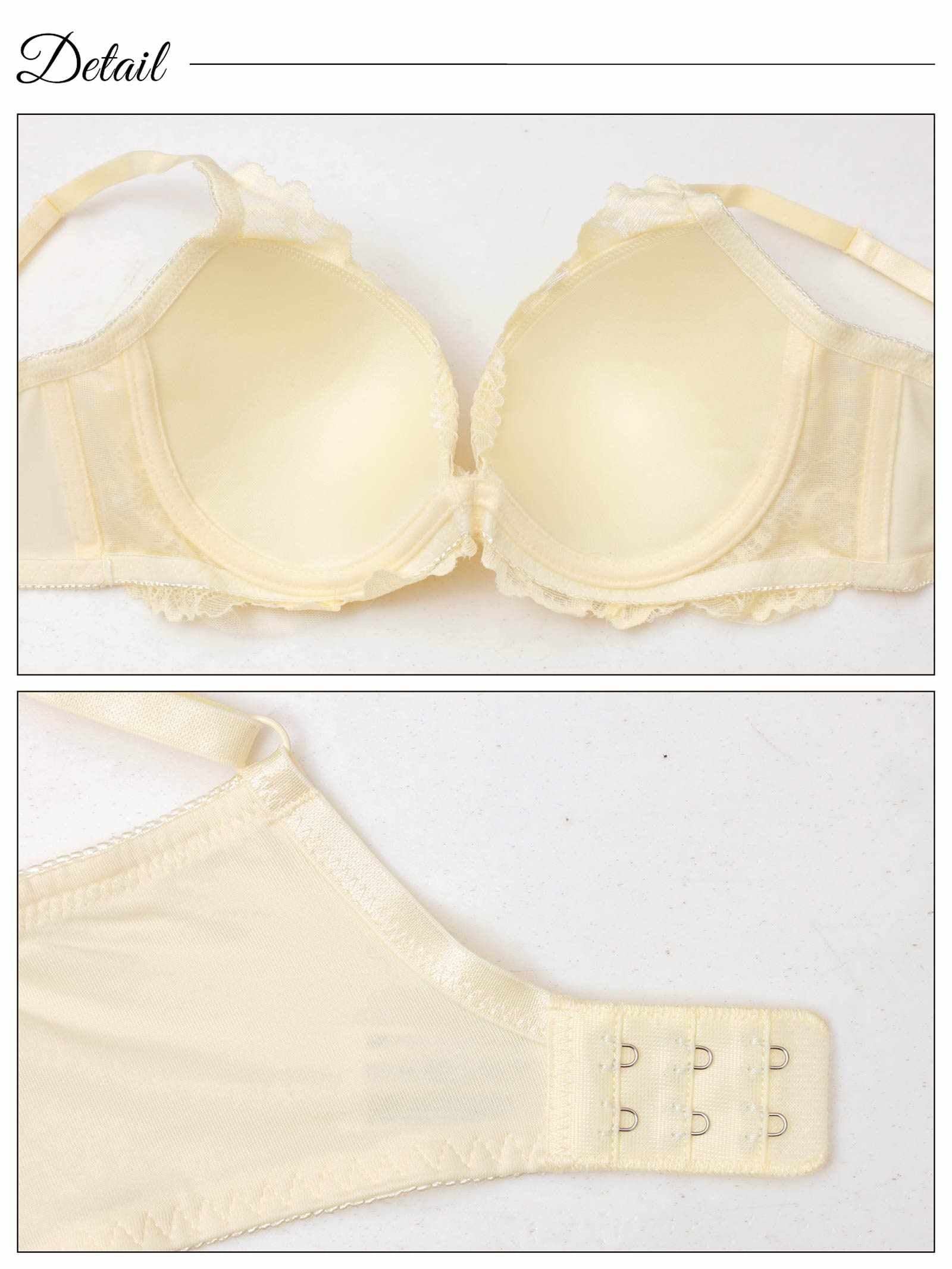8/15新作!ミルキーチュールフルーロン育乳脇高ブラジャー&フルバックショーツ