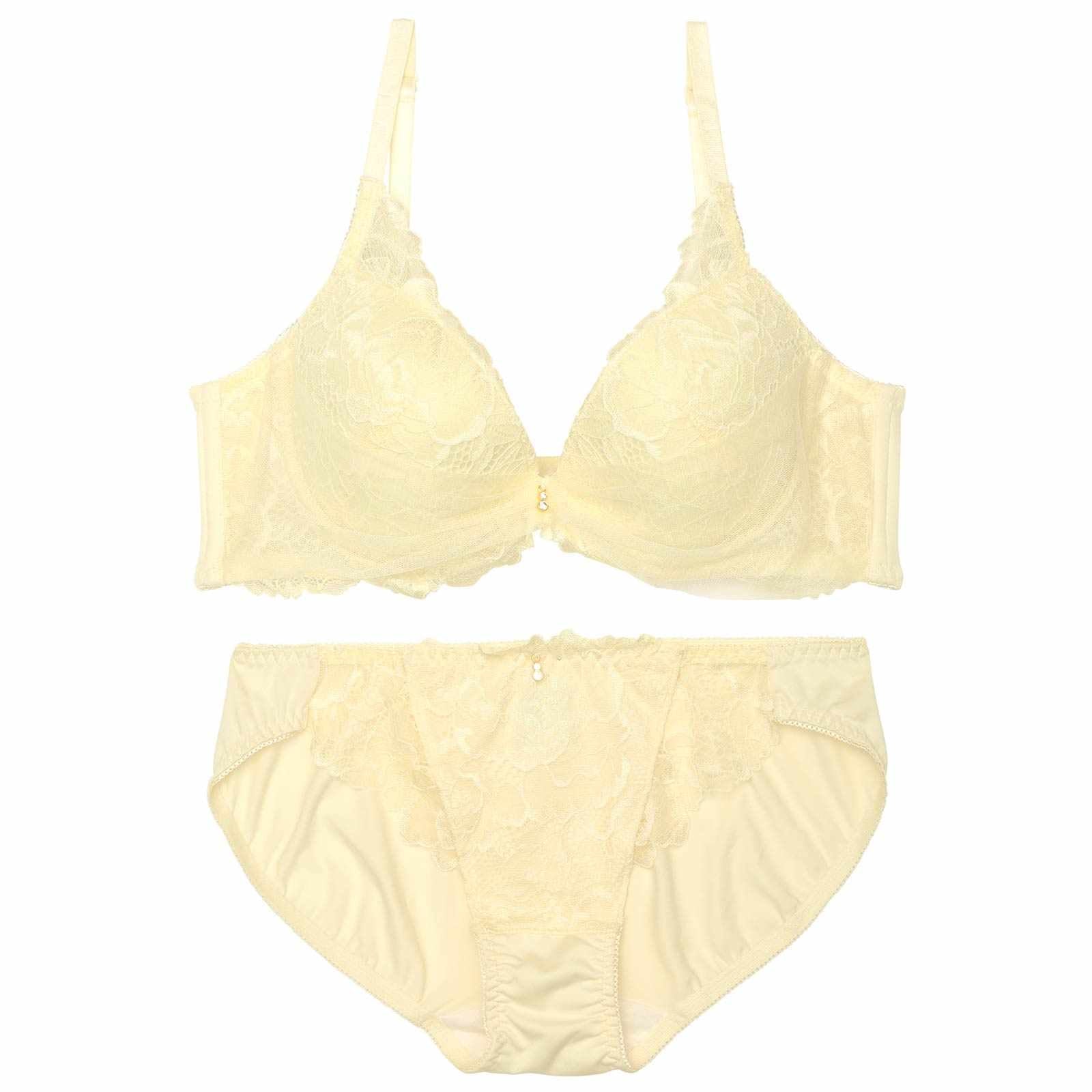 ミルキーチュールフルーロン育乳脇高ブラジャー&フルバックショーツ