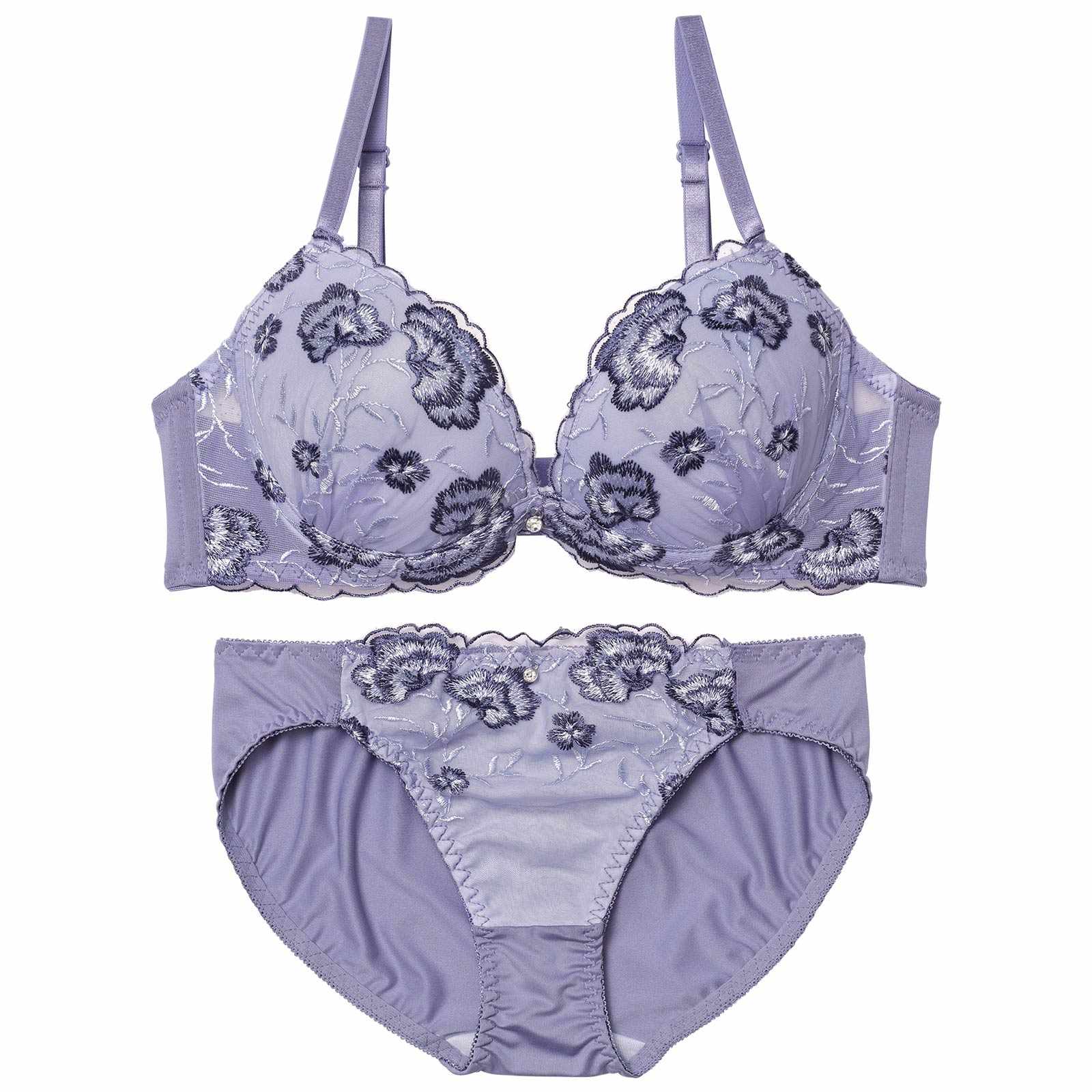 12/24新作!ダスティーフルールフィーユブラジャー＆フルバックショーツ