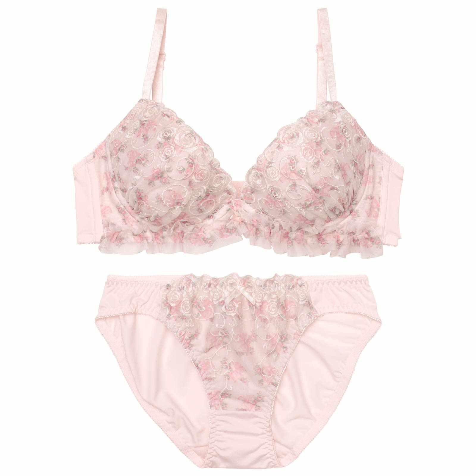 1/9新作!ドーリーローズブーケブラジャー&フルバックショーツ