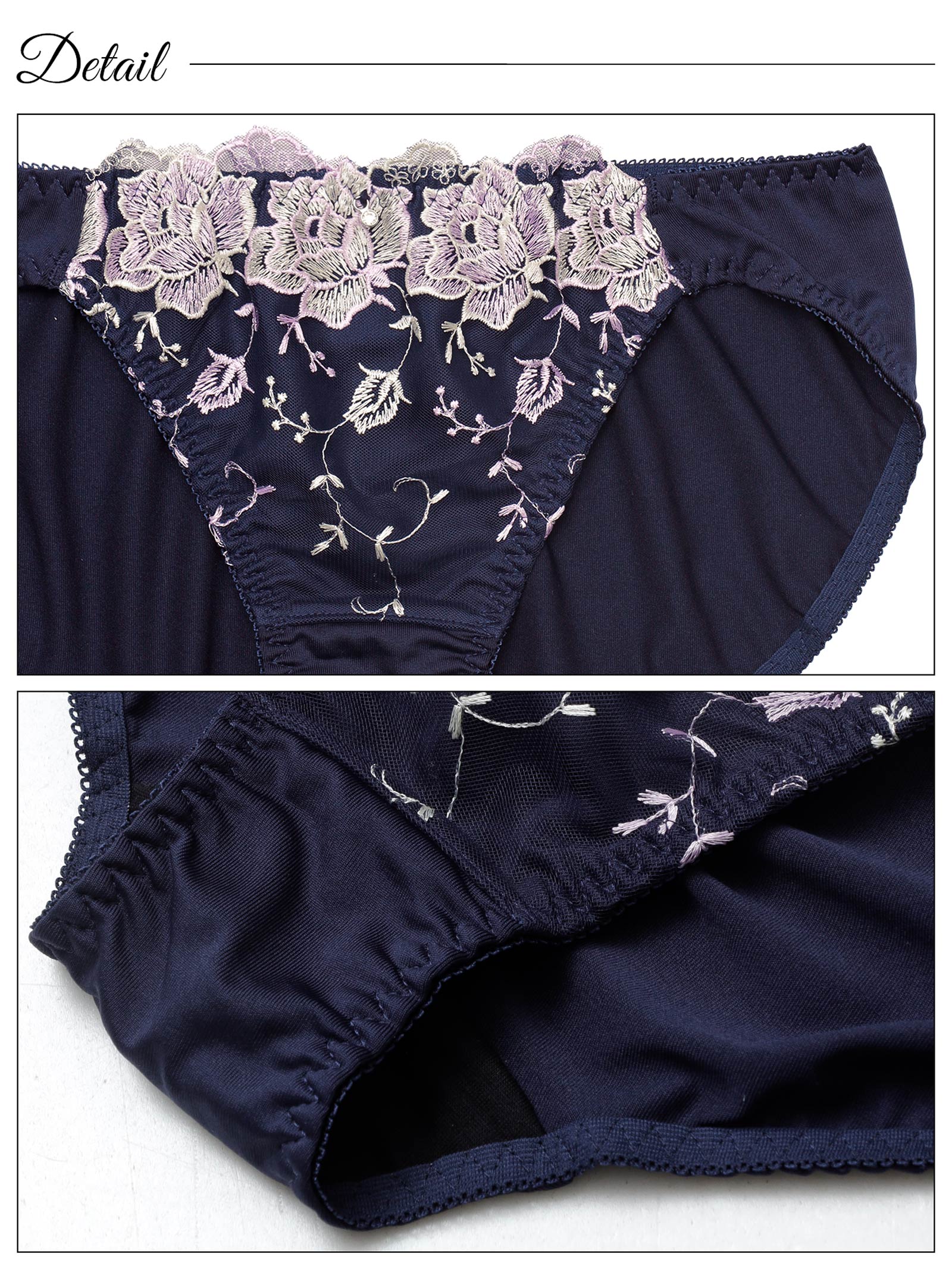 10/27新作!ブリリアントブロッサムレースブラジャー&フルバックショーツ［激売れ］