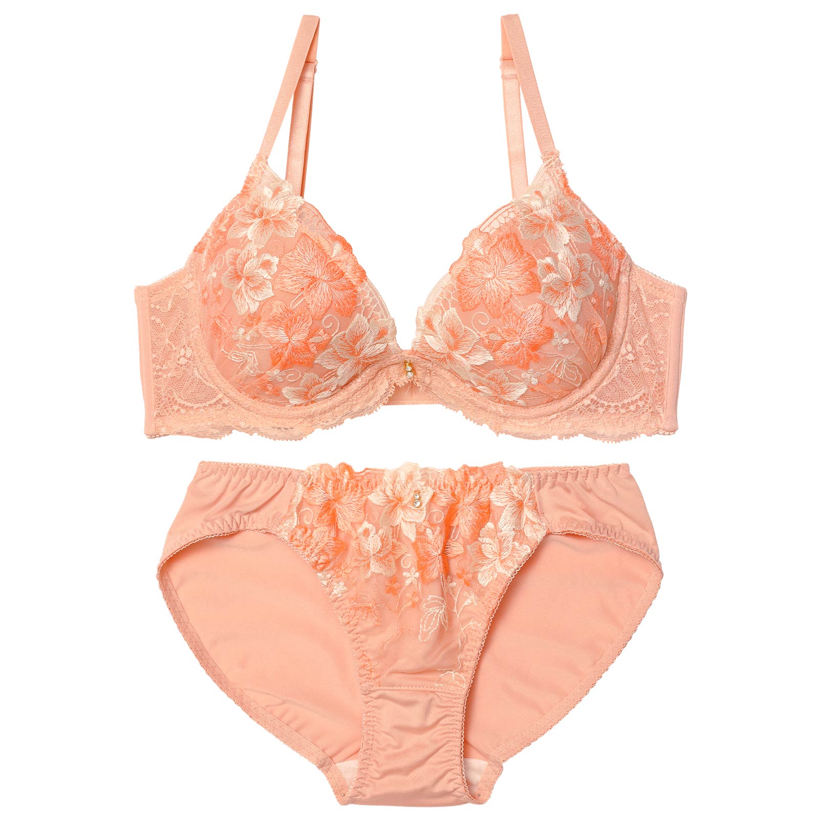 11/20再販!フェアリーフルールガーデン育乳脇高ブラジャー&フルバックショーツ