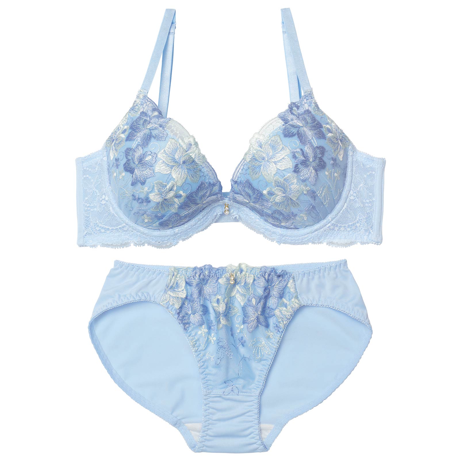 11/20再販!フェアリーフルールガーデン育乳脇高ブラジャー&フルバックショーツ