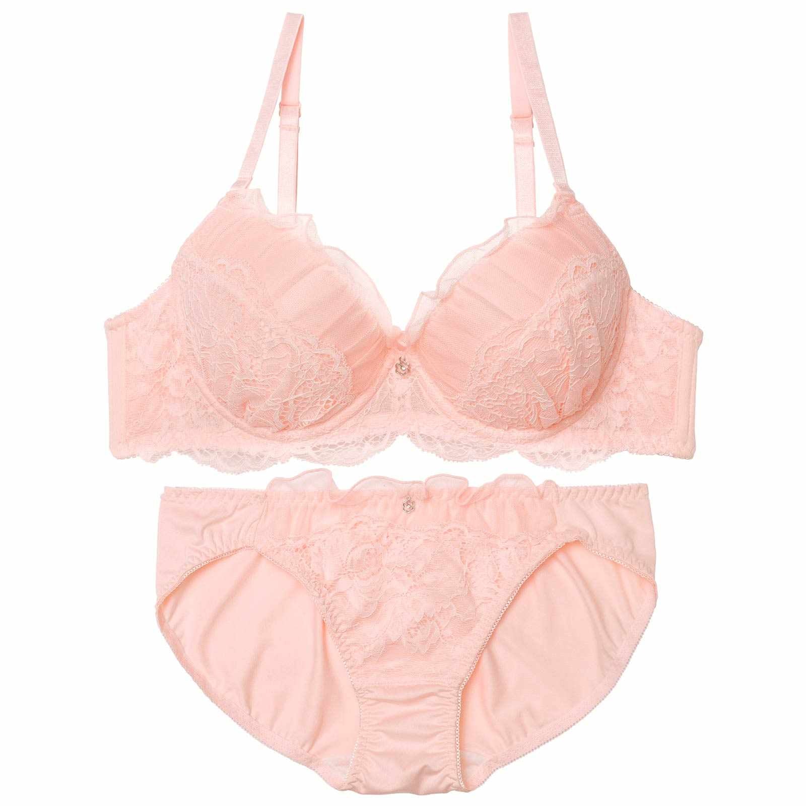 12/5新作!ミルキーチュールフリルブラジャー&フルバックショーツ