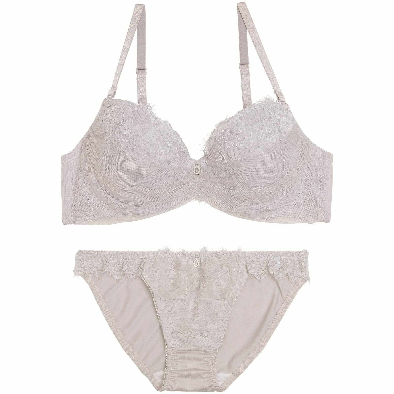 12/10新作!フローラルチュールギャザーブラジャー&フルバックショーツ