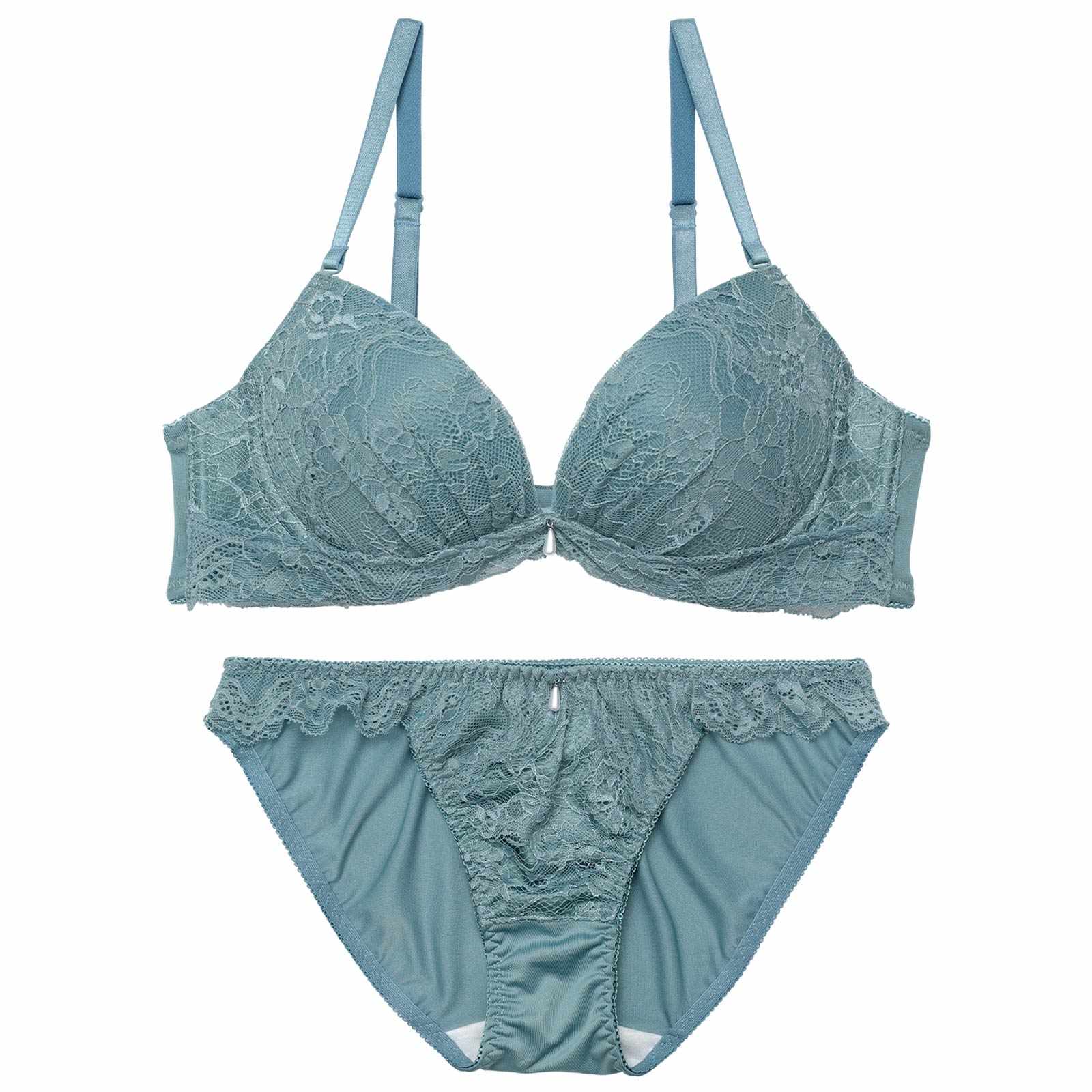 4/22新作!シンプルコードレースブラジャー&フルバックショーツ