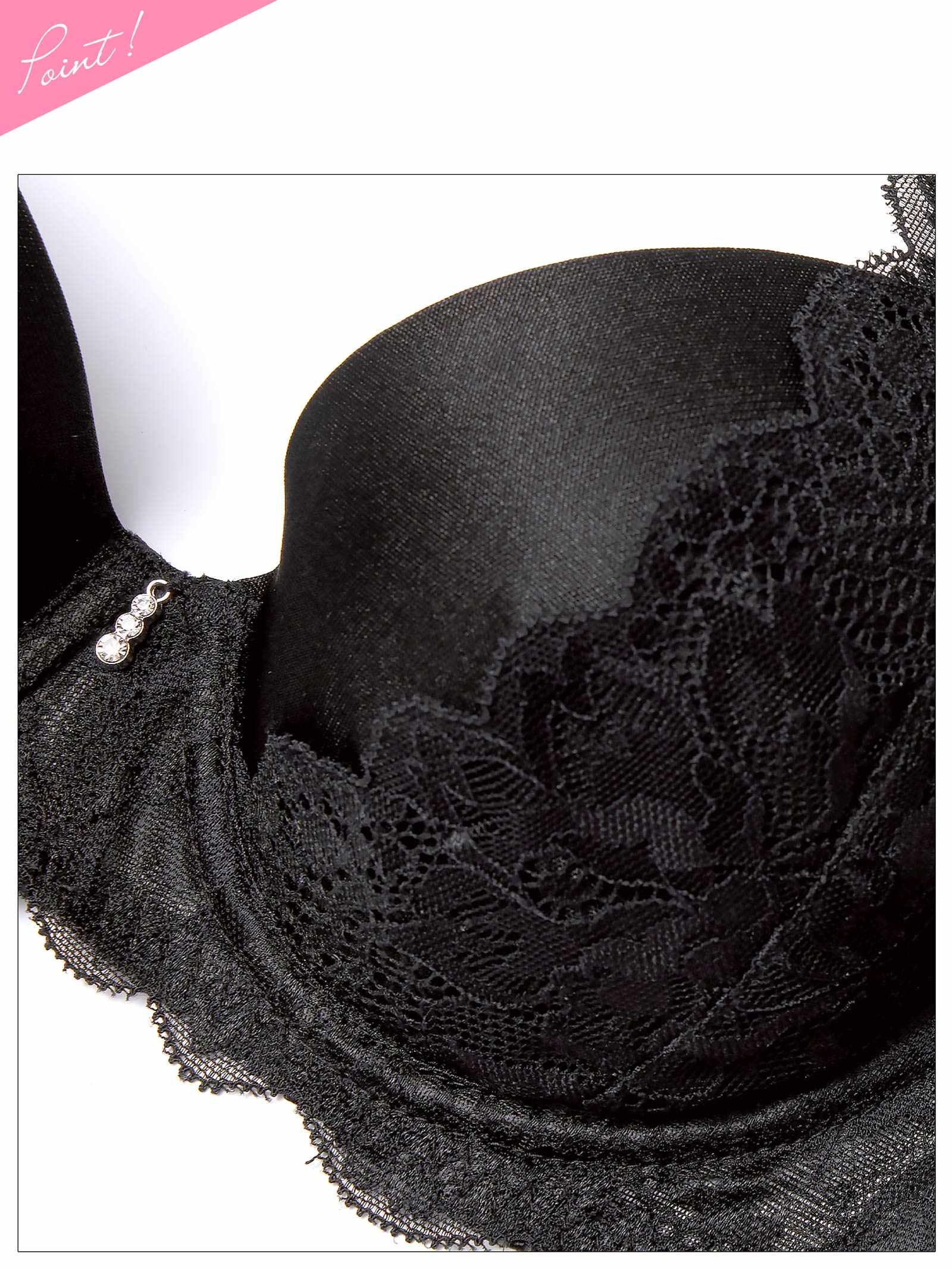 4/17新作!【三上悠亜着用】【3点セット】【GHIサイズ】エレガントグロウレース育乳脇高ブラジャー&フルバック&Tバックショーツ