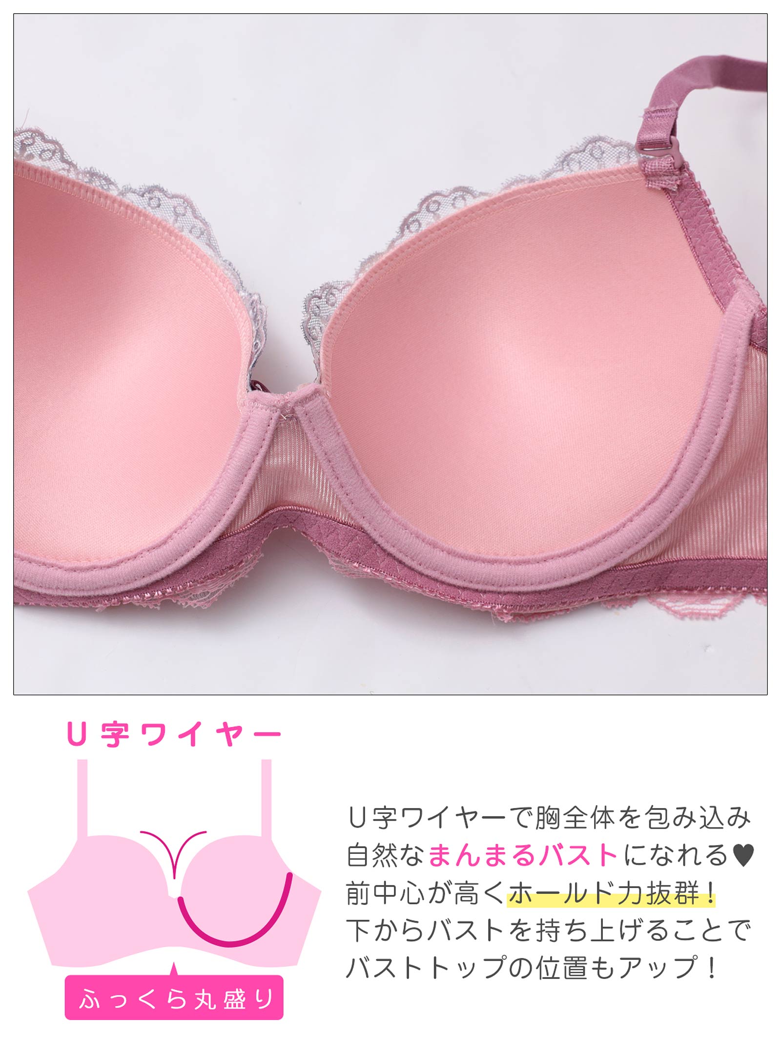 5/1新作!【EFサイズ】チェックフラワーチュールブラジャー&フルバックショーツ