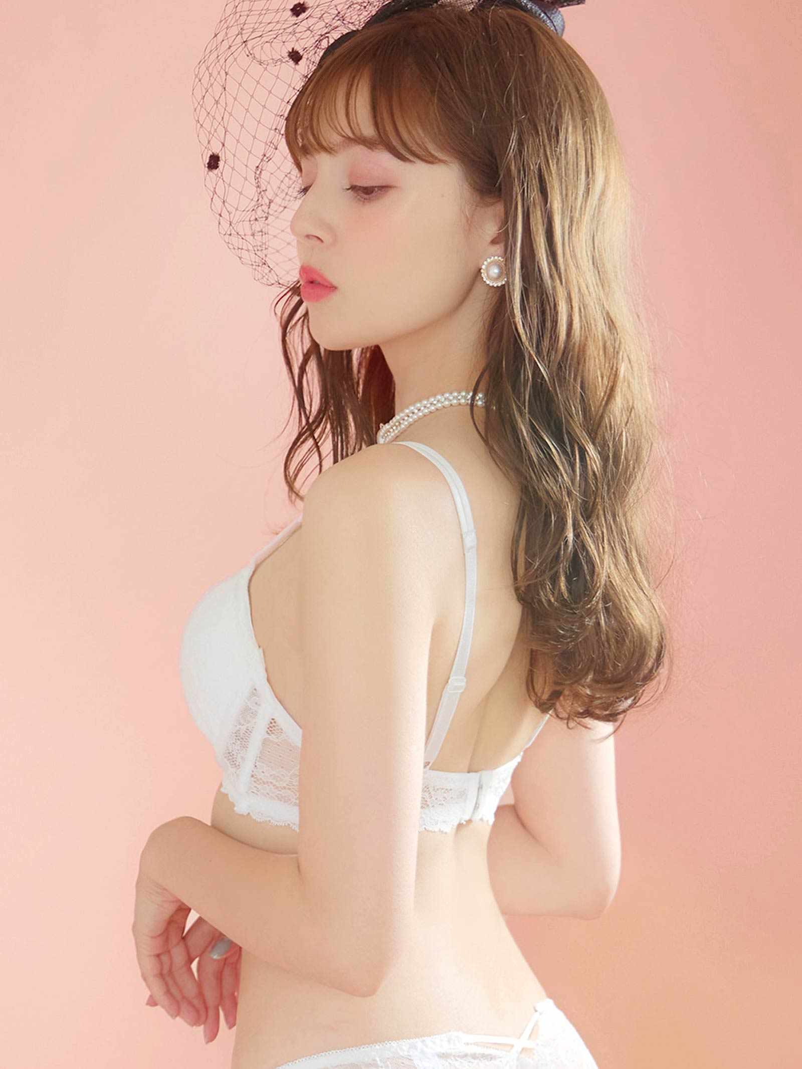 9/11再販!【EFサイズ】クロスデザインレーシィブラジャー&バック透けTバックショーツ