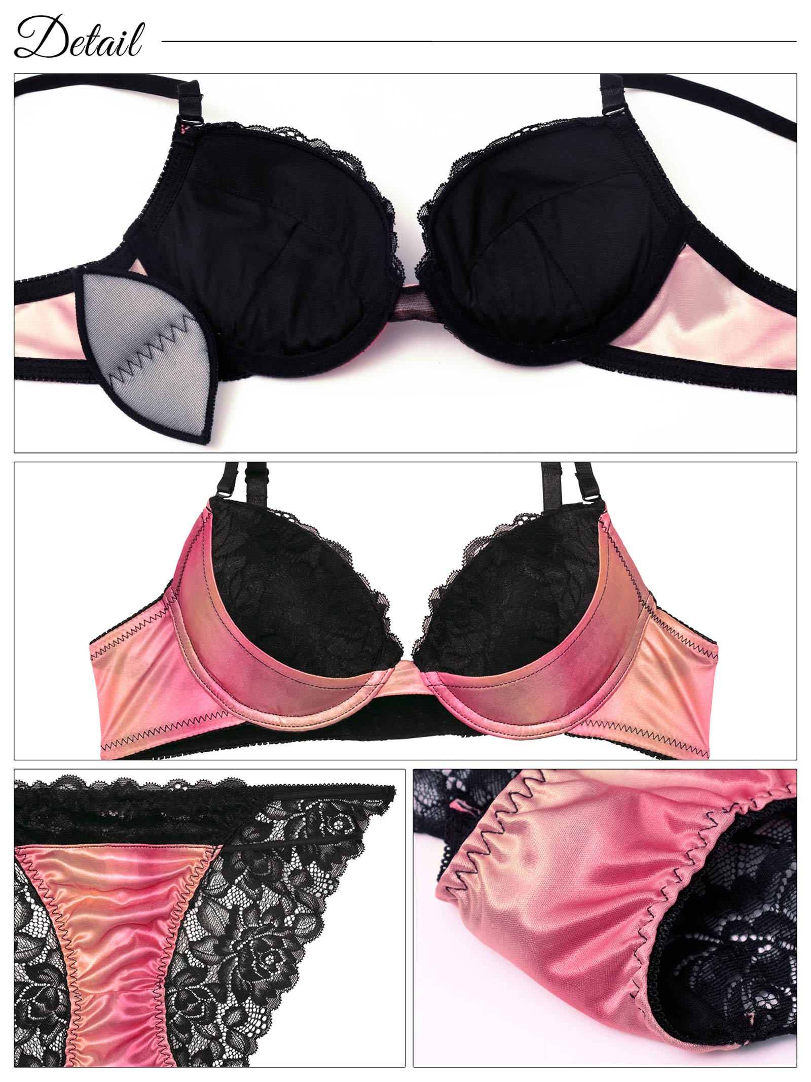 7/23新作!【EFサイズ】マーブルグラデーションレースブラジャー&バック透けフルバックショーツ